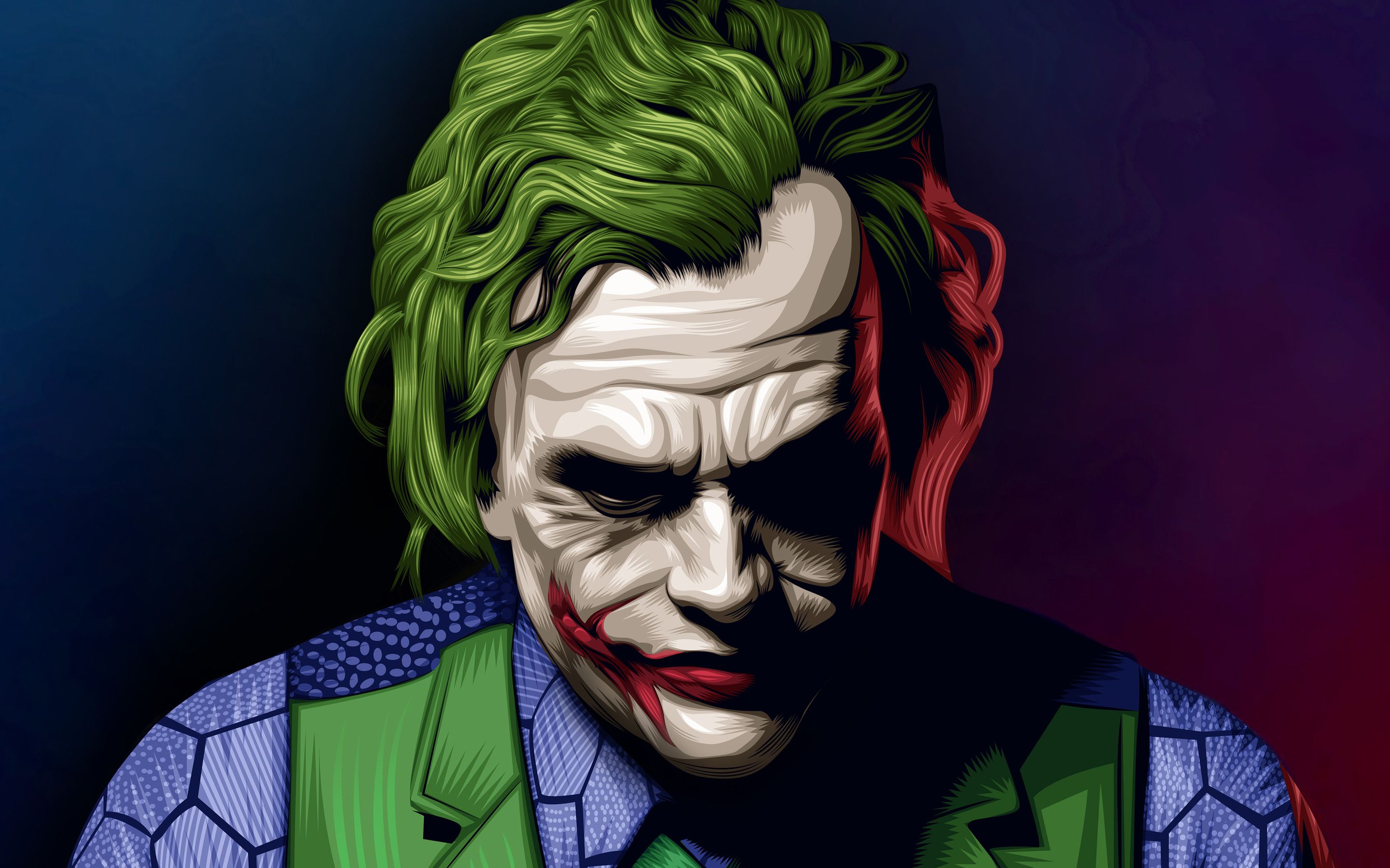 Joker Heath Ledger Illustration Macbook Pro Retina - Hd 4k Wallpapers Joker , HD Wallpaper & Backgrounds