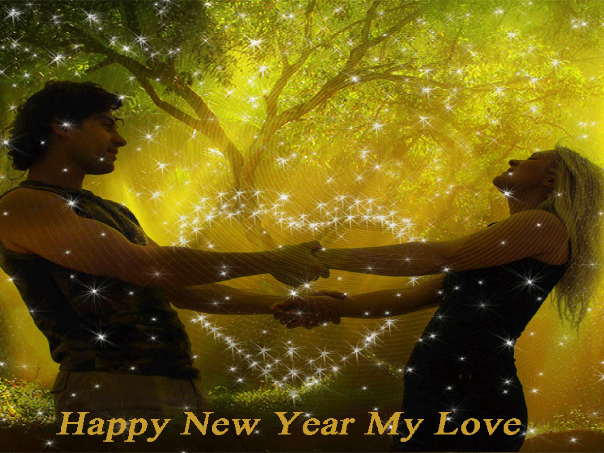 Romantic Happy New Year My Love , HD Wallpaper & Backgrounds