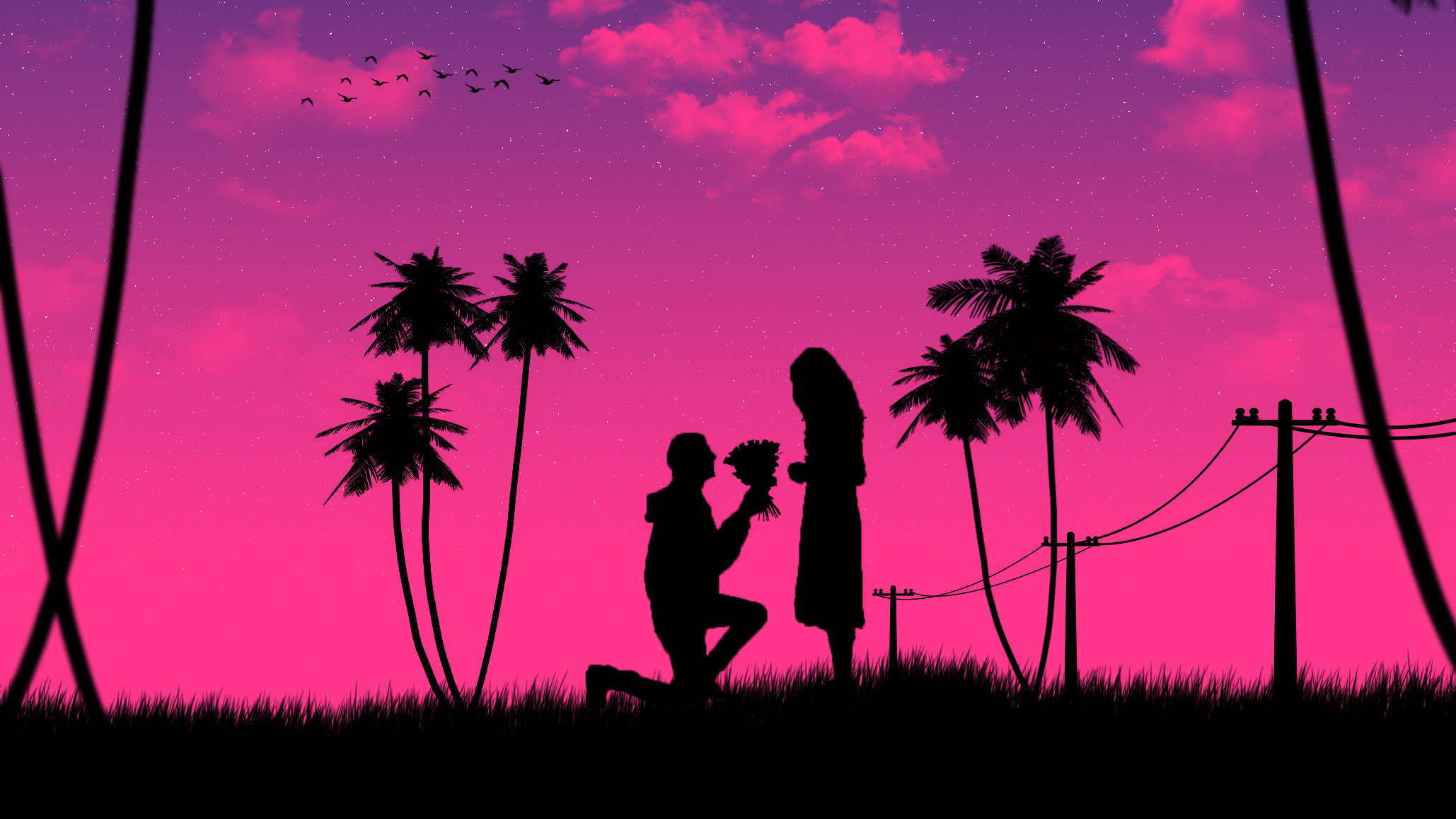 Love Couple Background Hd , HD Wallpaper & Backgrounds