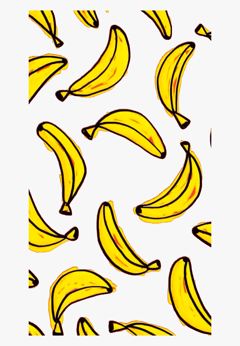 #ftestickers #scbanana #overlay #bananas #clipart #cute - Banana Wallpaper Iphone , HD Wallpaper & Backgrounds