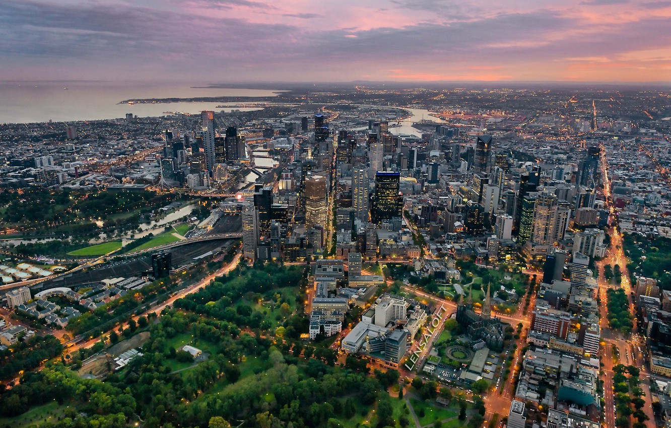 Photo Wallpaper City, Melbourne, Australia - Melbourne Wallpaper Aerial , HD Wallpaper & Backgrounds