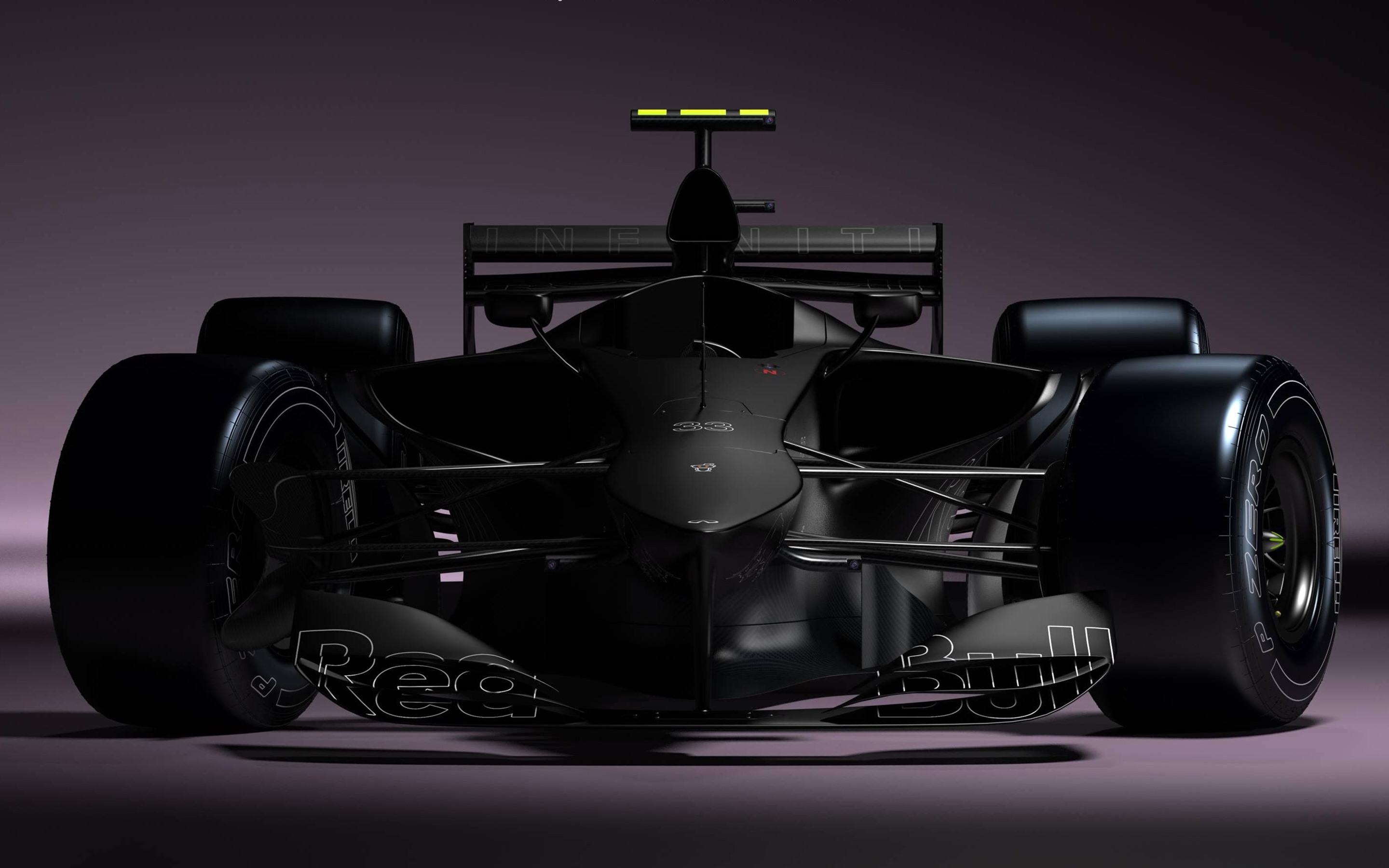 Wallpaper Formula 1 Race Car, Black, Front View - Formula 1 Front View , HD Wallpaper & Backgrounds