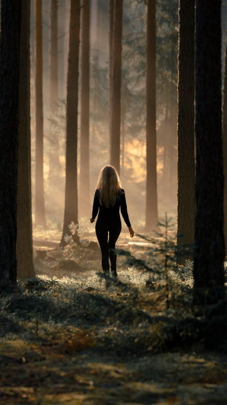 Girl Alone In Forest , HD Wallpaper & Backgrounds