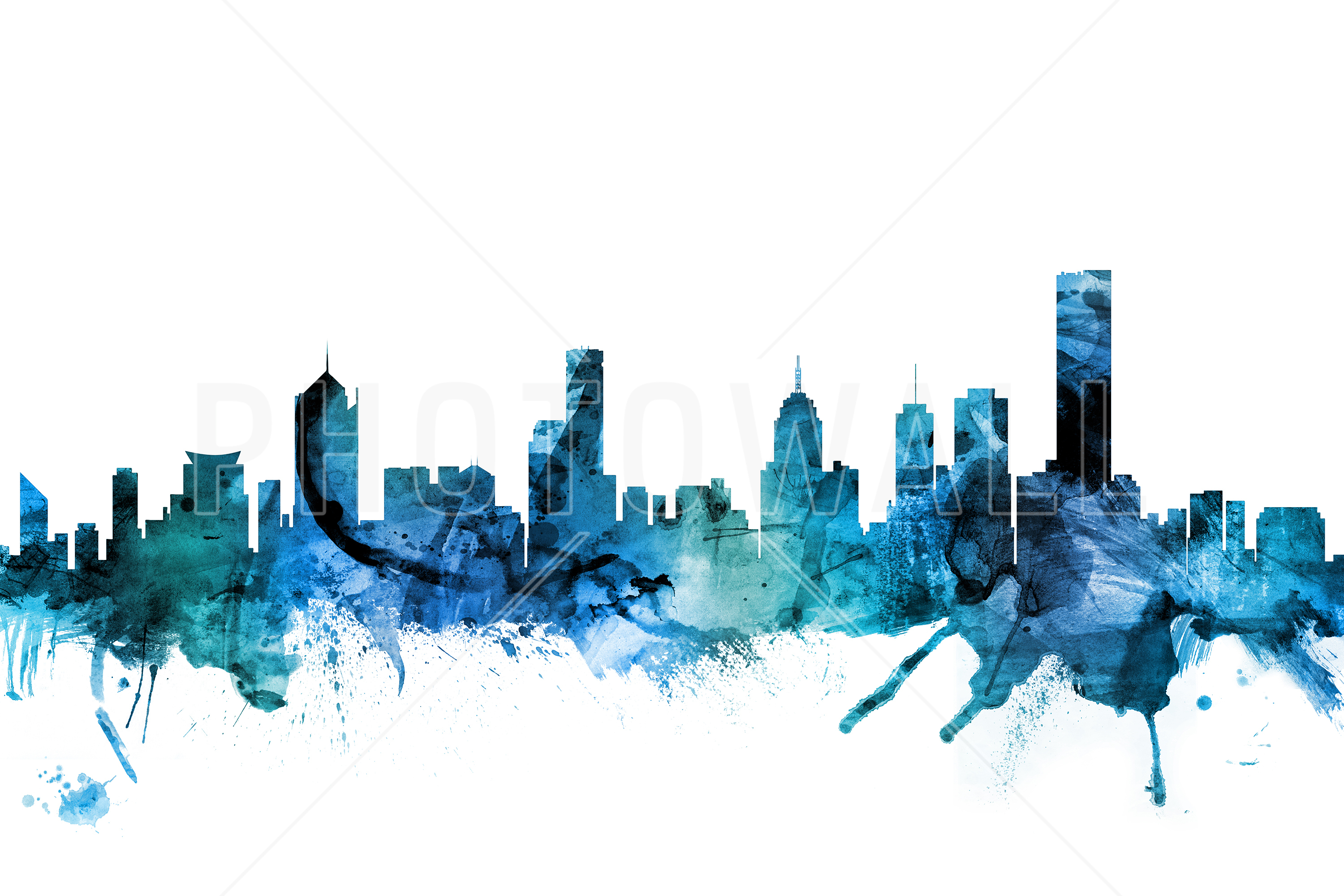 Melbourne Australia Skyline - Melbourne Artwork , HD Wallpaper & Backgrounds