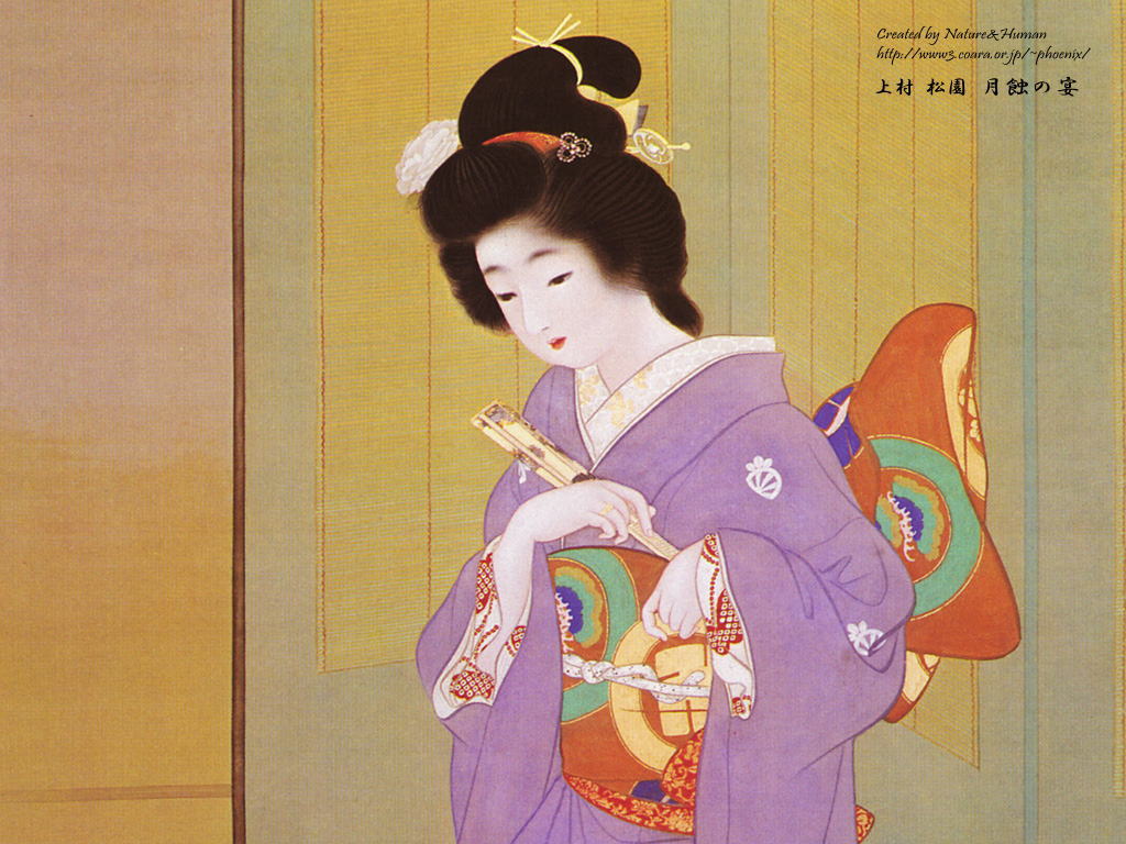 Japanese Art Wallpaper, Japanese Style Painting Shouen - Preparing For Dance , HD Wallpaper & Backgrounds