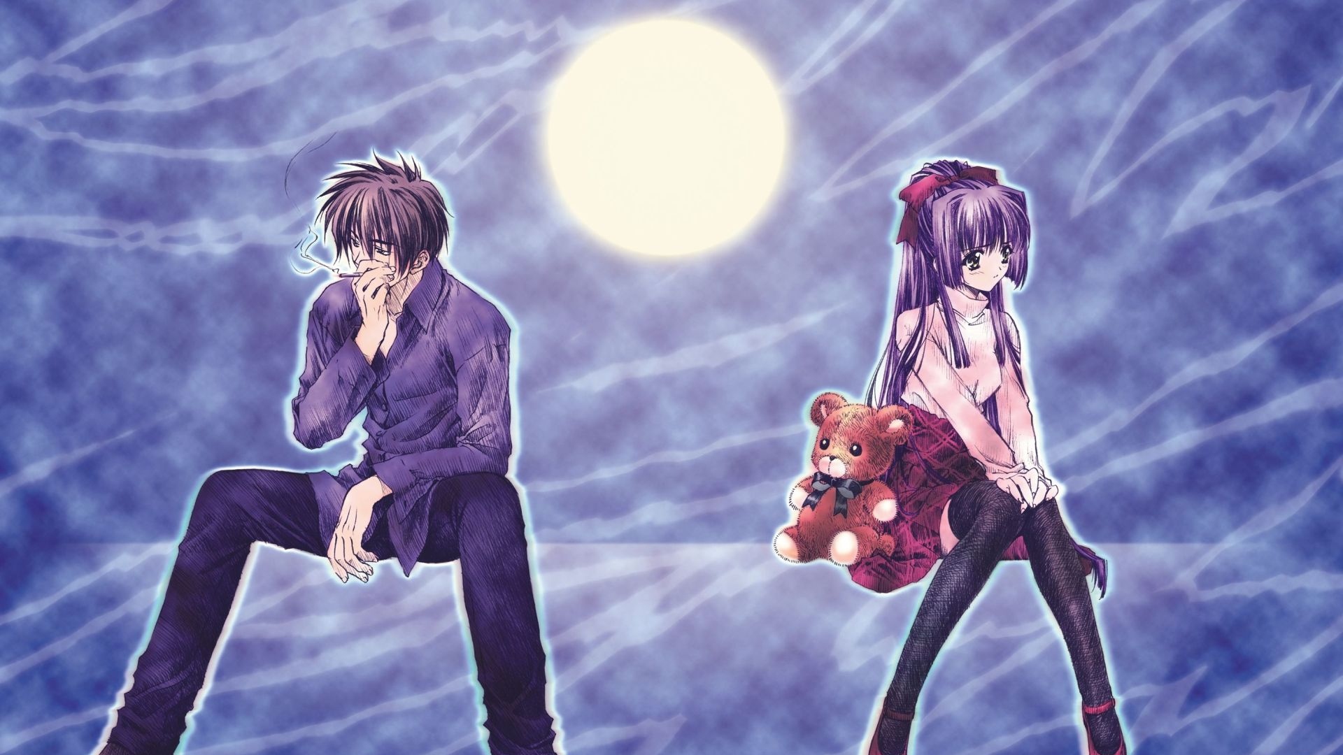 Boy, Girl, Cigarette - Japanese Anime Walpaper (#9) - HD Boy, Girl, Cigarette - Japanese Anime Walpaper (#9) - HD