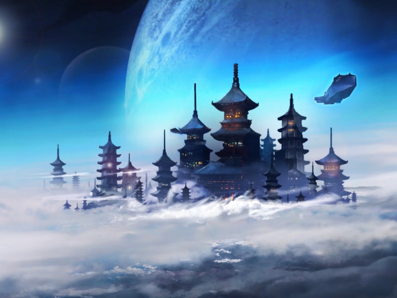 Future Japan Space Art - Fly Away The Fat Rat , HD Wallpaper & Backgrounds