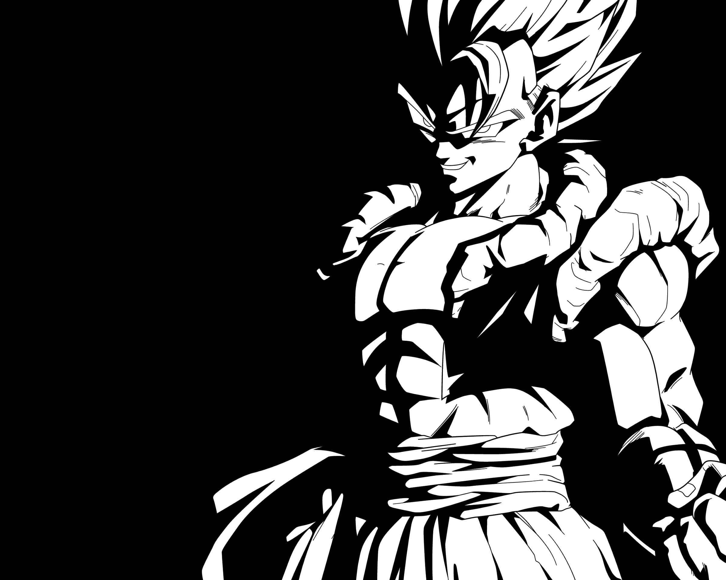 #v189ssw Gogeta Wallpaper Px - Dragon Ball Wallpaper Black And White , HD Wallpaper & Backgrounds