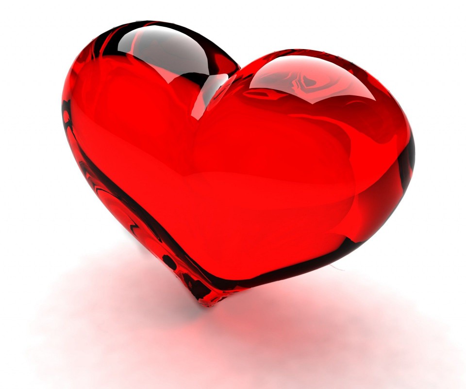 3d Shiny Heart - Red Heart Hd , HD Wallpaper & Backgrounds