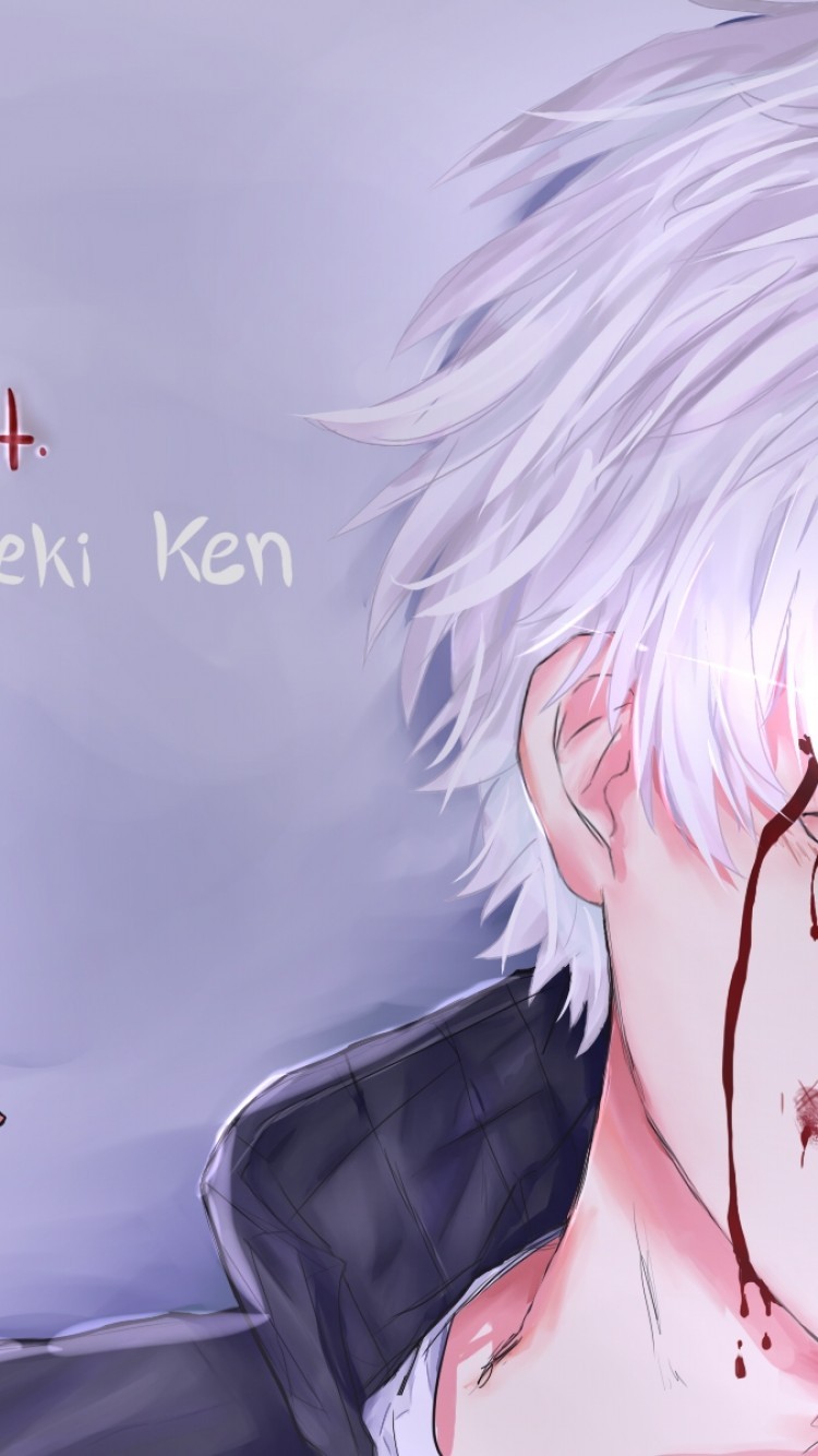 Tokyo Ghoul, Kaneki Ken, White Hair, Red Eye - Kaneki Ken Wallpaper Iphone , HD Wallpaper & Backgrounds