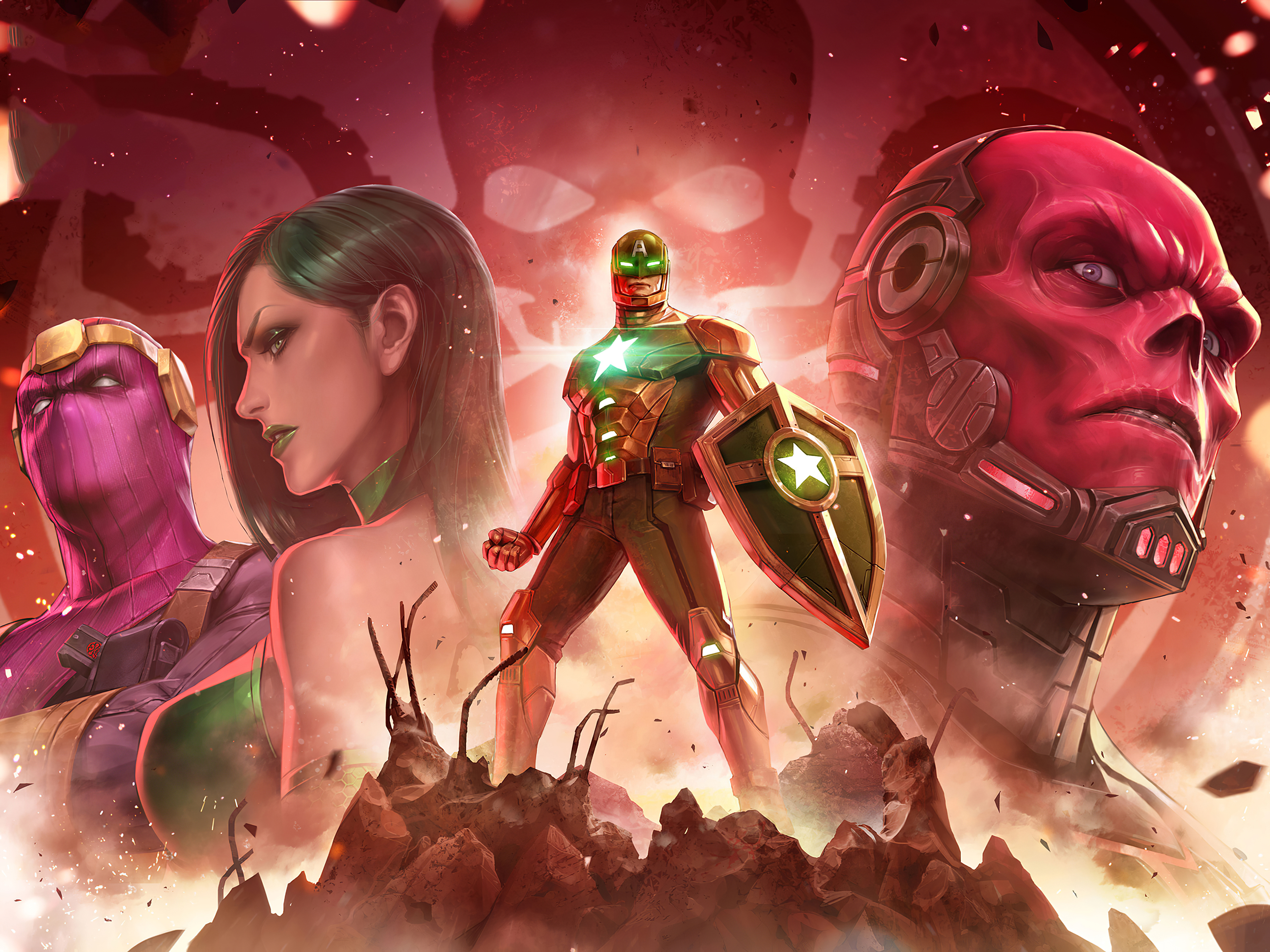 Captain America Marvel Future Fight , HD Wallpaper & Backgrounds