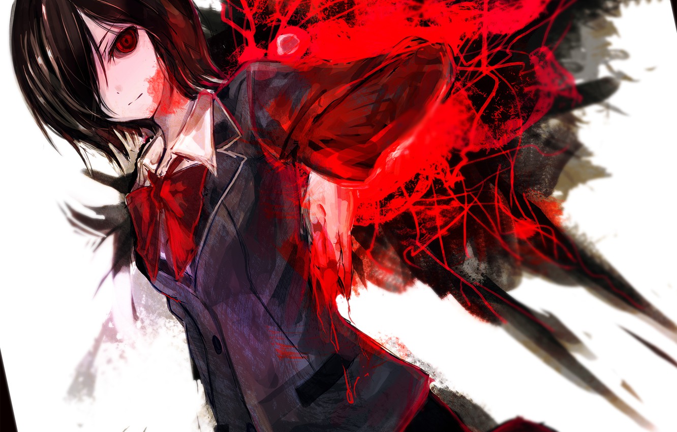 Photo Wallpaper Tokyo Ghoul, Tokyo Ghoul, Kirishima - Tokyo Ghoul Touka Wallpapers Red , HD Wallpaper & Backgrounds