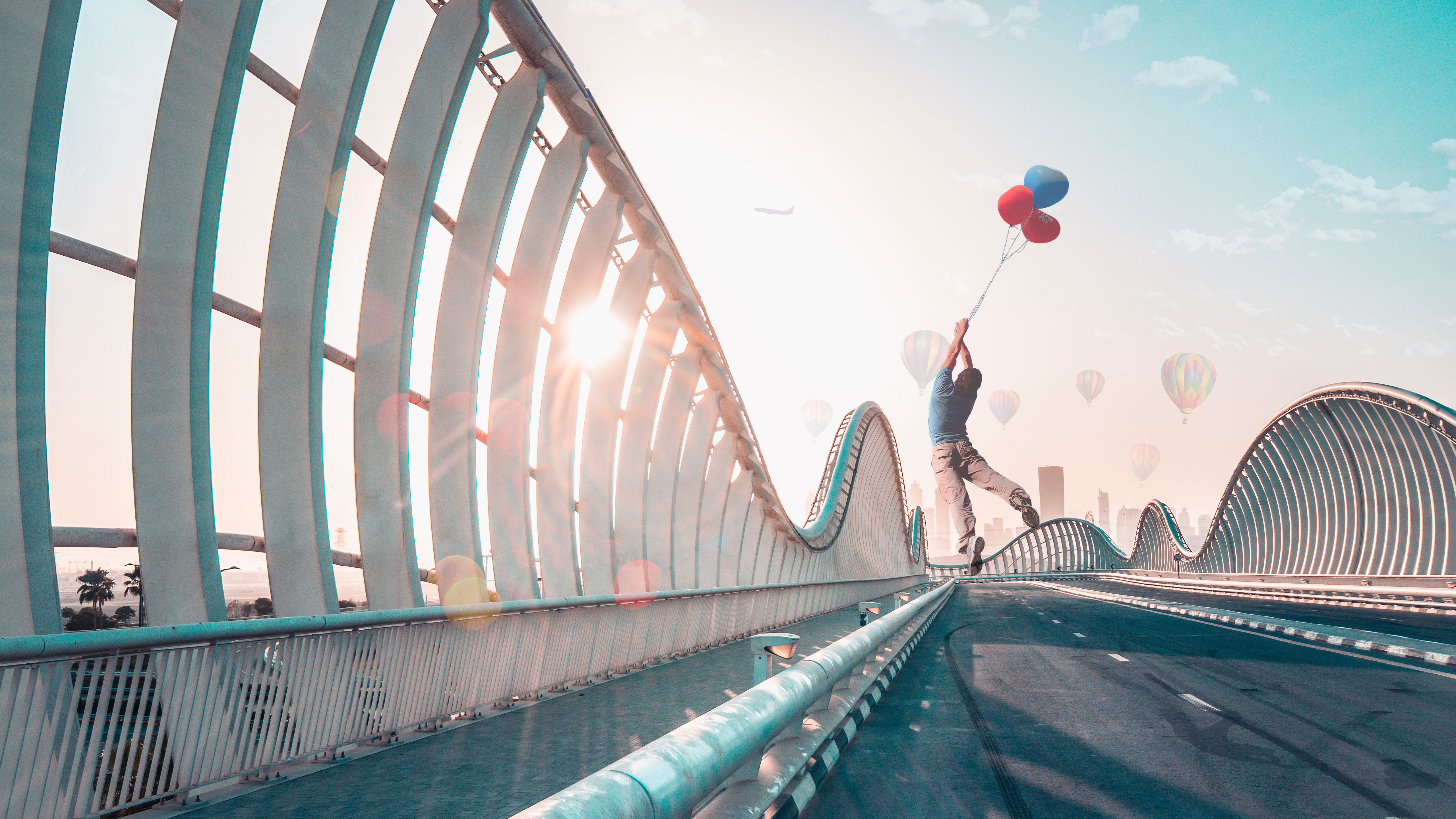 Flying At Dubai Bridge 4k 5k - Best Photography Of Flying Dream , HD Wallpaper & Backgrounds
