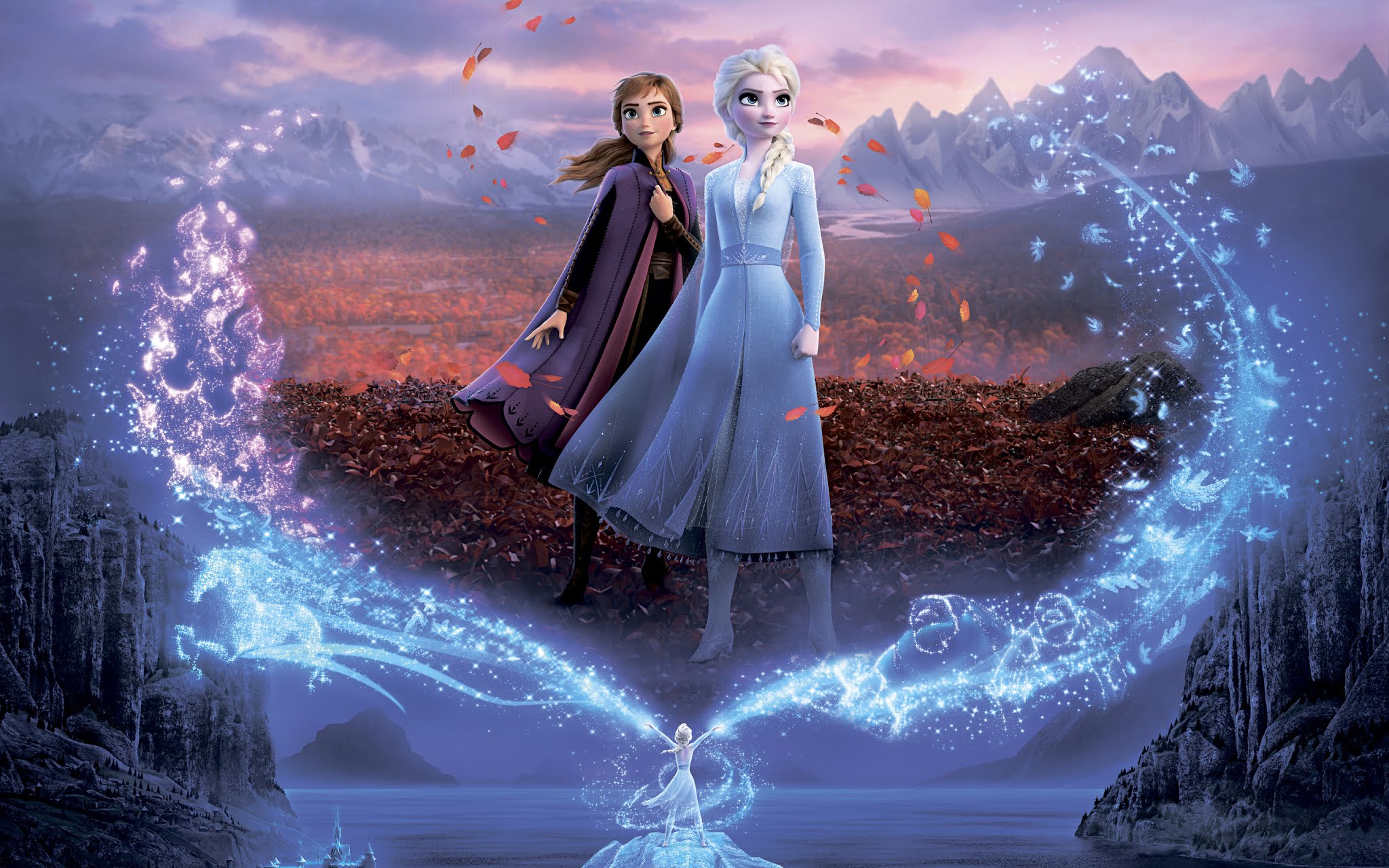 Frozen 2, Movies, 2019 Movies, Hd, Disney, Poster, - Frozen 2 Elsa And Anna , HD Wallpaper & Backgrounds