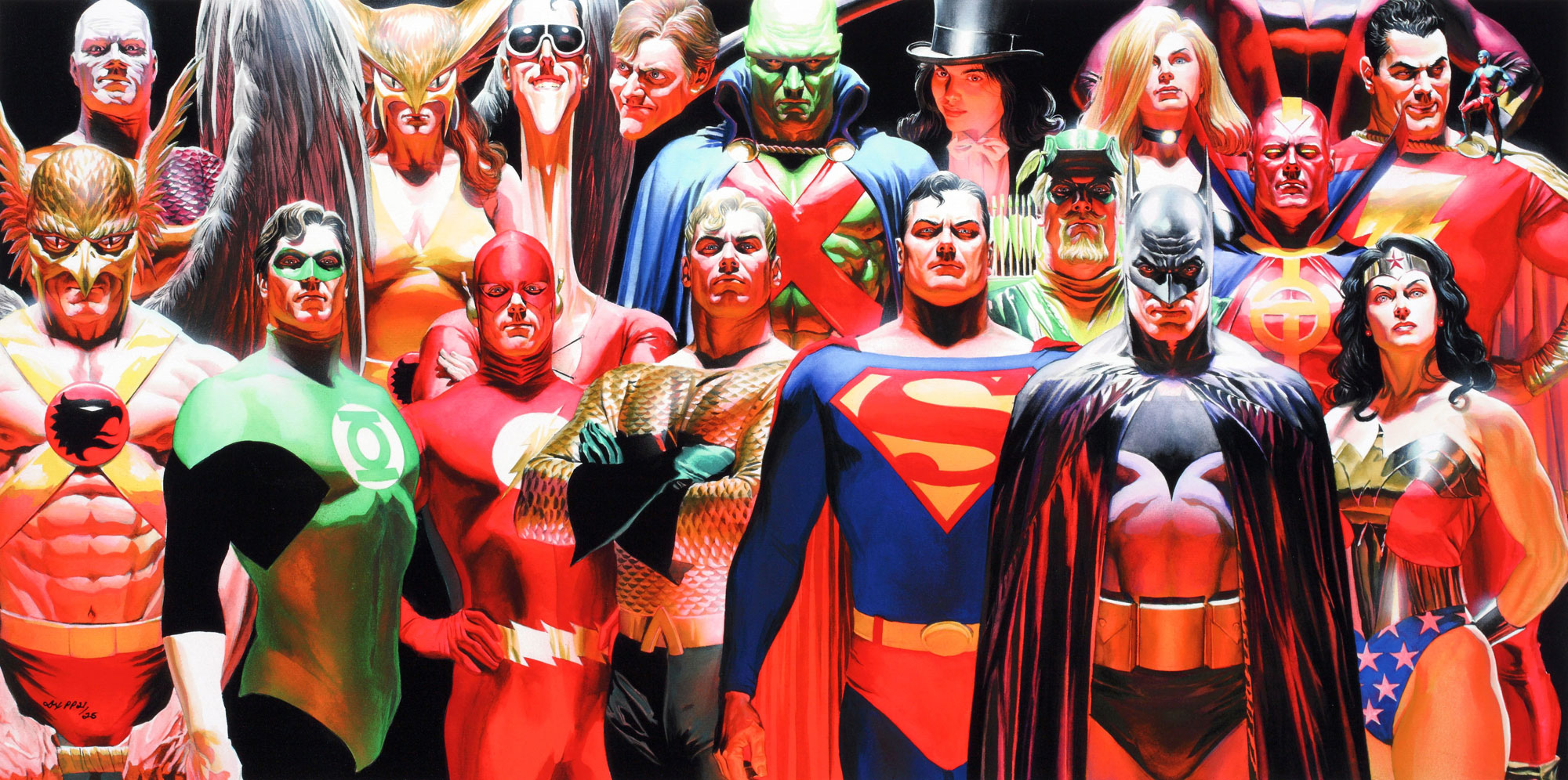 Dc Comics Superheroes Wallpaper - Alex Ross Justice League Art , HD Wallpaper & Backgrounds