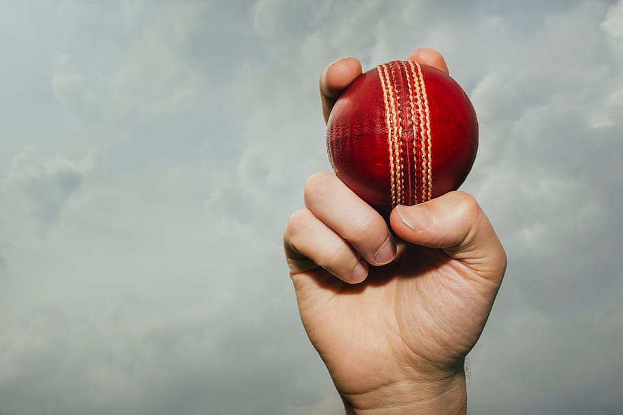 Man Holding Cricket Ball In His Hand, Various, Sport, - Cricket Ball Images Hd , HD Wallpaper & Backgrounds