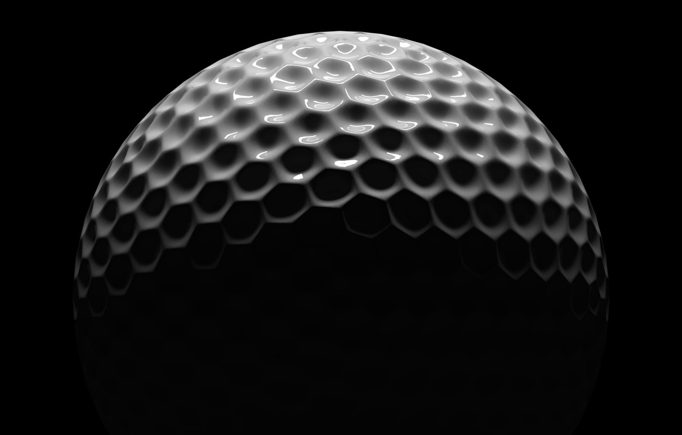 Photo Wallpaper White, Black, Golf, Ball - Golf Photography Black And White , HD Wallpaper & Backgrounds