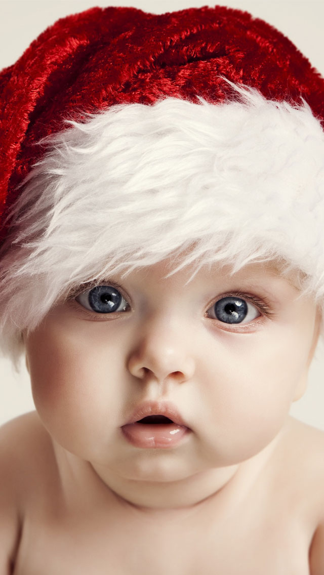 Santa Claus Baby Boy - Baby With Santa Hat , HD Wallpaper & Backgrounds