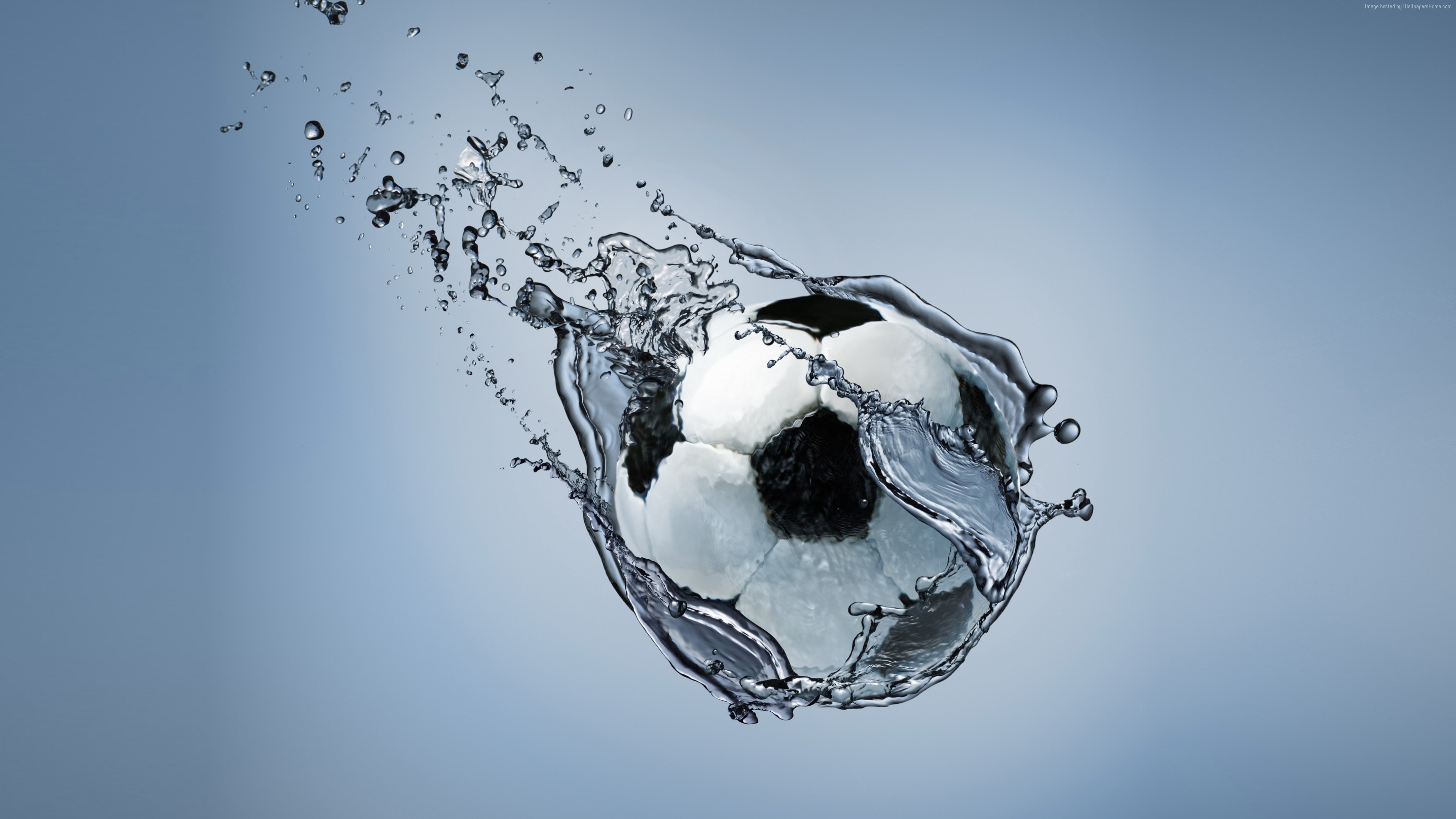Soccer Ball With Water , HD Wallpaper & Backgrounds