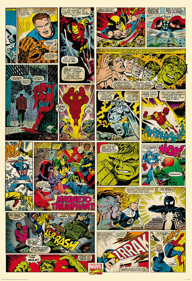 Comic Book Bedroom Wallpaper Architecture Decorating - Comic Marvel , HD Wallpaper & Backgrounds