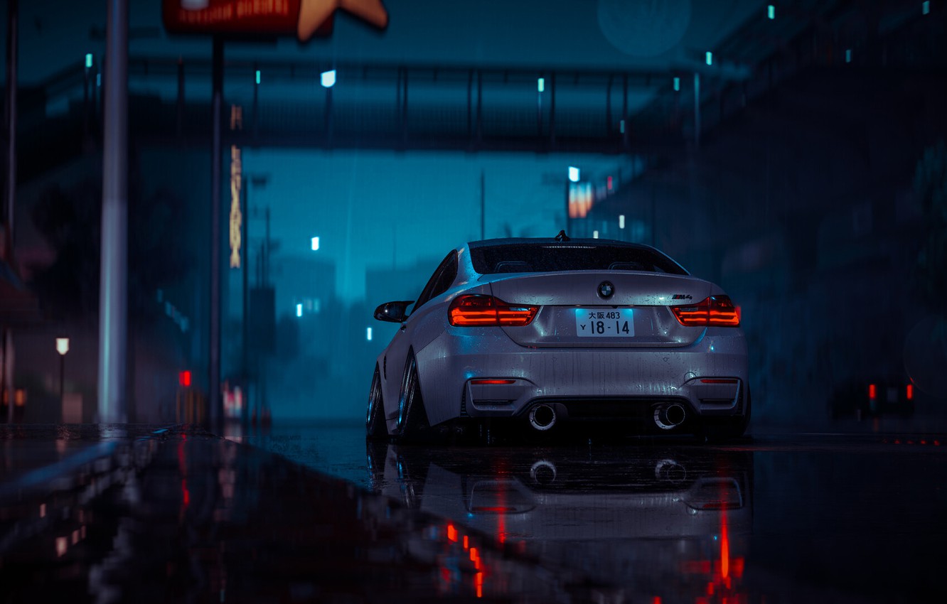 Photo Wallpaper Auto, Night, The Game, Bmw, Machine, - Car Night , HD Wallpaper & Backgrounds