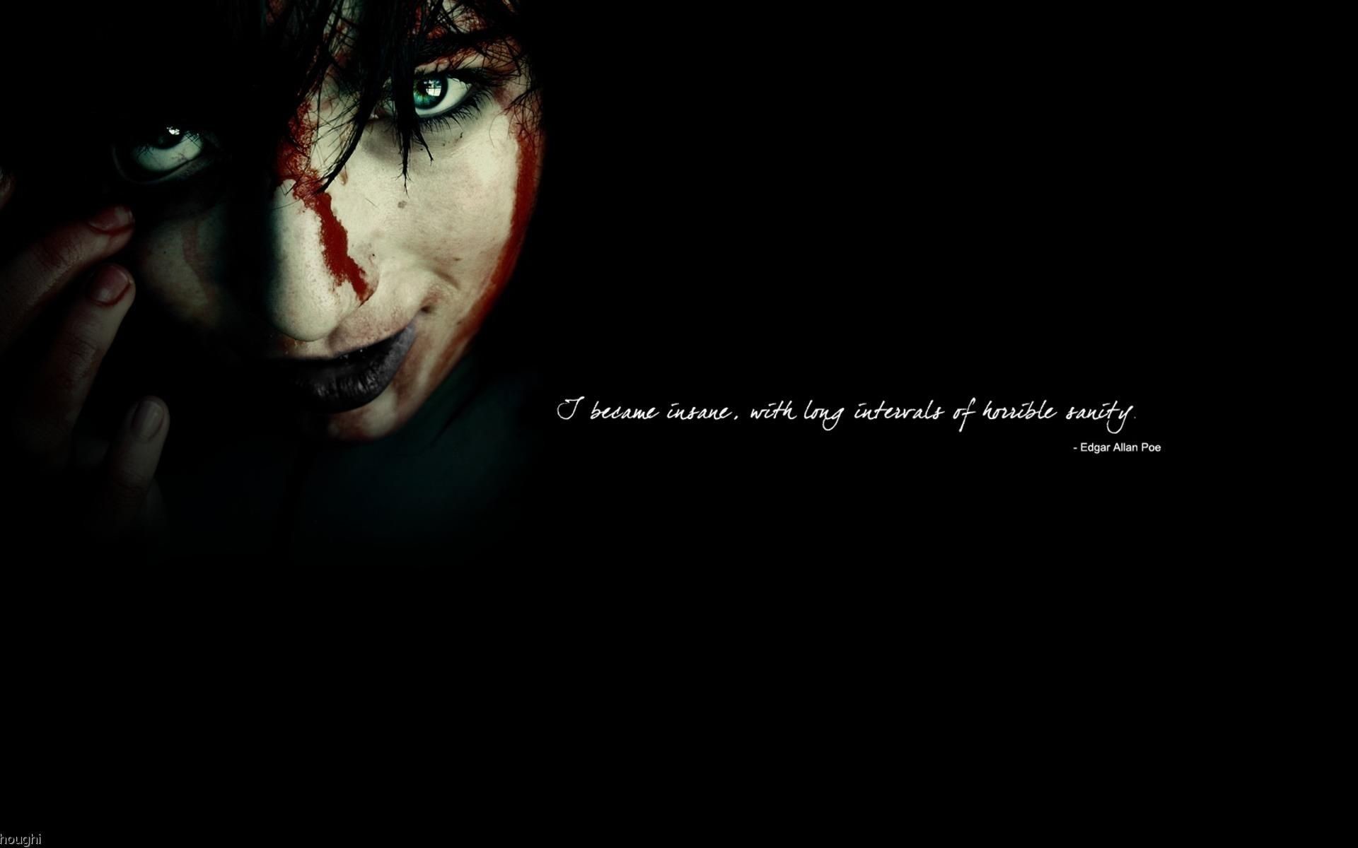 Images Of Insane 
 Data Src Download Free Insanity - Deep Quotes Edgar Allan Poe , HD Wallpaper & Backgrounds