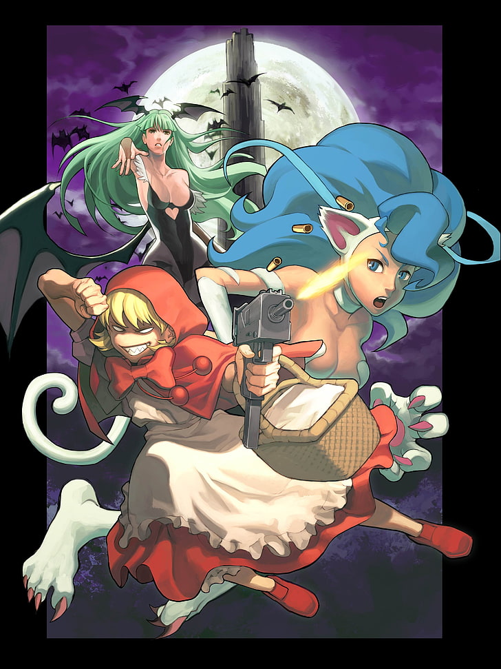 Darkstalkers Morrigan Aensland Games Anime Hot Anime - Morrigan Aensland Wallpaper Hd , HD Wallpaper & Backgrounds