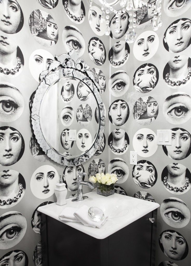 Fornasetti Wallpaper Faces , HD Wallpaper & Backgrounds