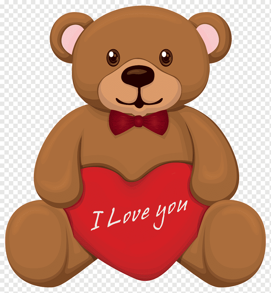 Brown Bear Illustration, Valentine S Day Heart Teddy - Valentines Teddy Bear Clipart , HD Wallpaper & Backgrounds