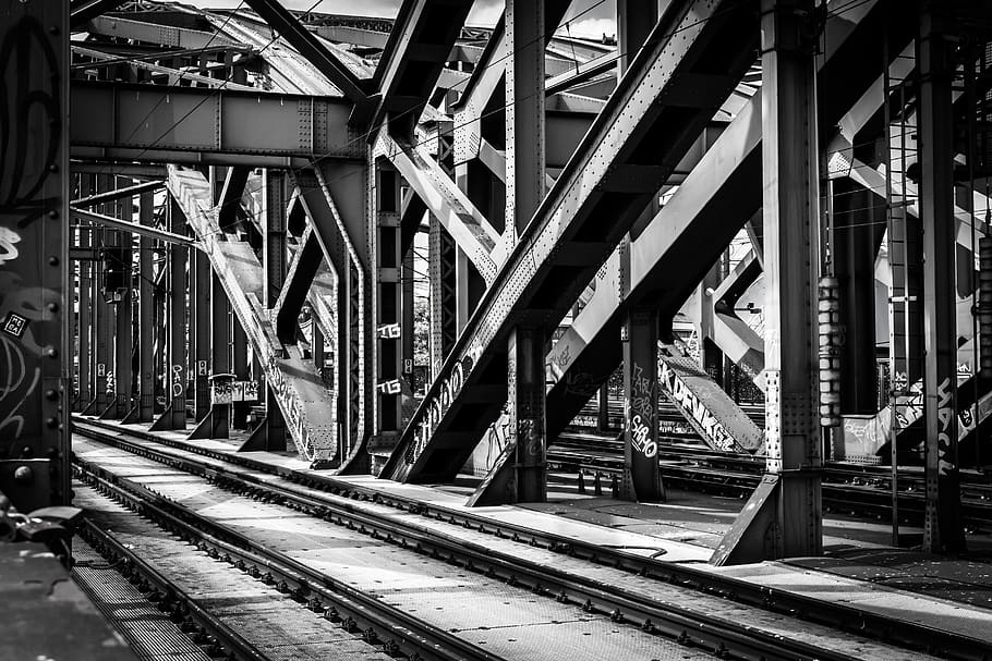 Bridge, Steel Structure, Railway Bridge, Bridge Construction, - Steel Structure Wallpaper Hd , HD Wallpaper & Backgrounds