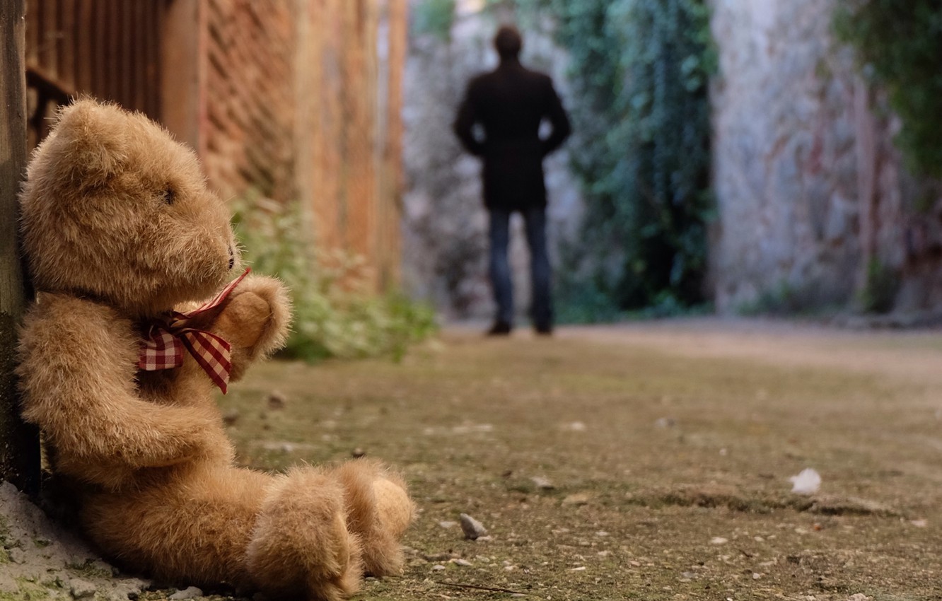 Photo Wallpaper Sadness, Loneliness, Toy, Bear, Bear, - Cute Sad Pics Teddy Bear , HD Wallpaper & Backgrounds