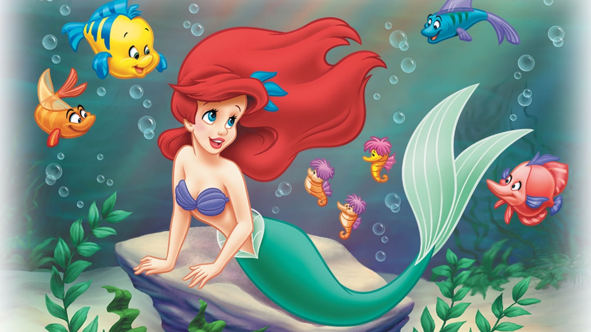 The Little Mermaid Wallpaper - Disney Princess Wallpaper Hd Ariel , HD Wallpaper & Backgrounds