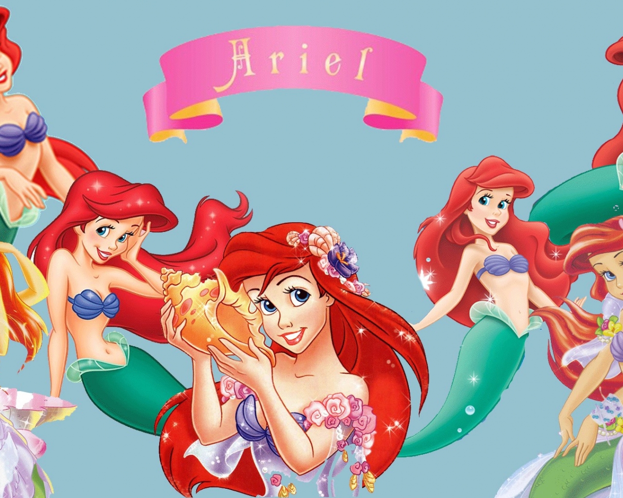Disney Princess Ariel Characters Hd Wallpaper Of Cartoon , HD Wallpaper & Backgrounds