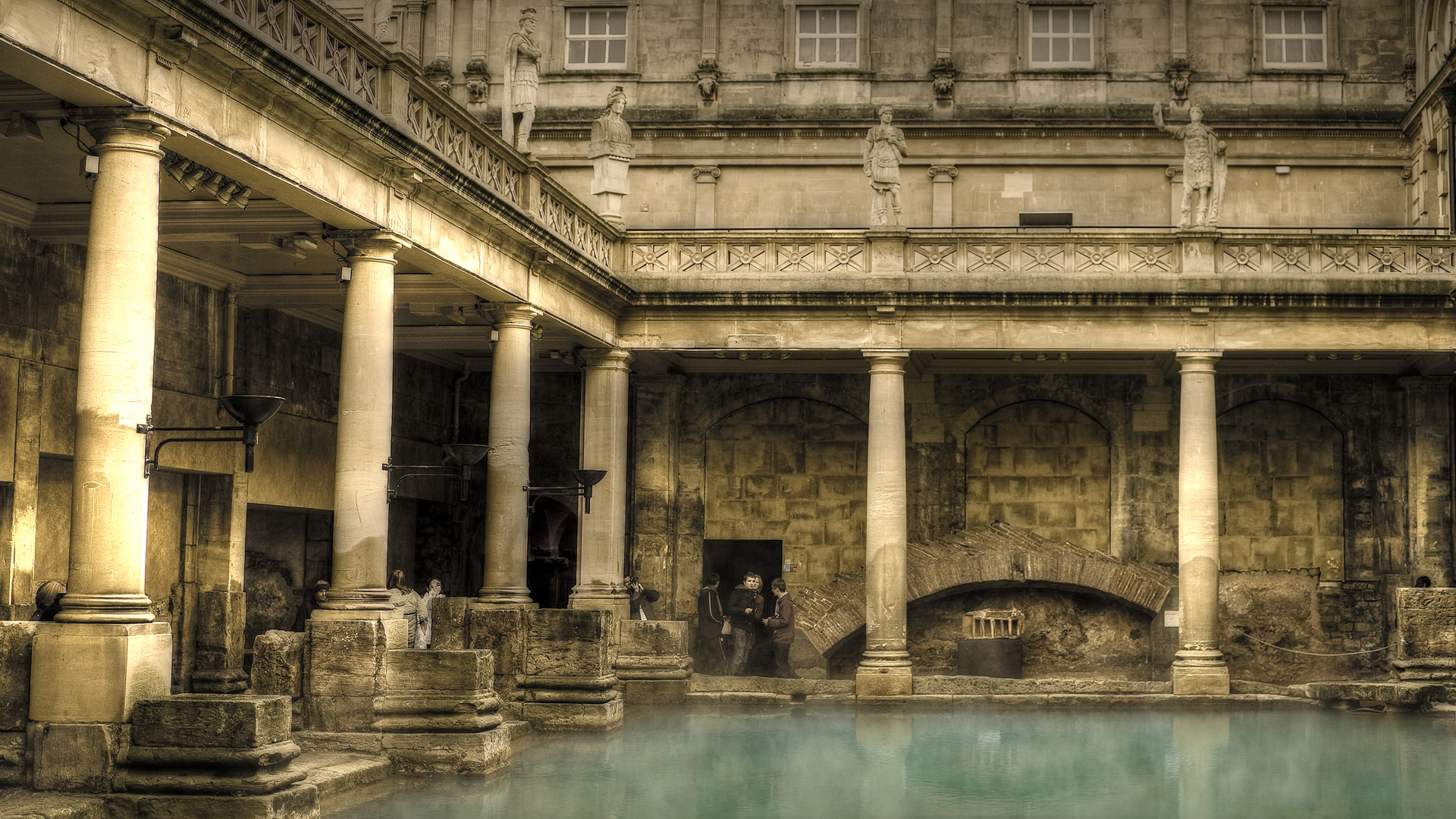 Roman Bath House Ancient Rome Wallpaper - Roman Baths, Great Bath , HD Wallpaper & Backgrounds