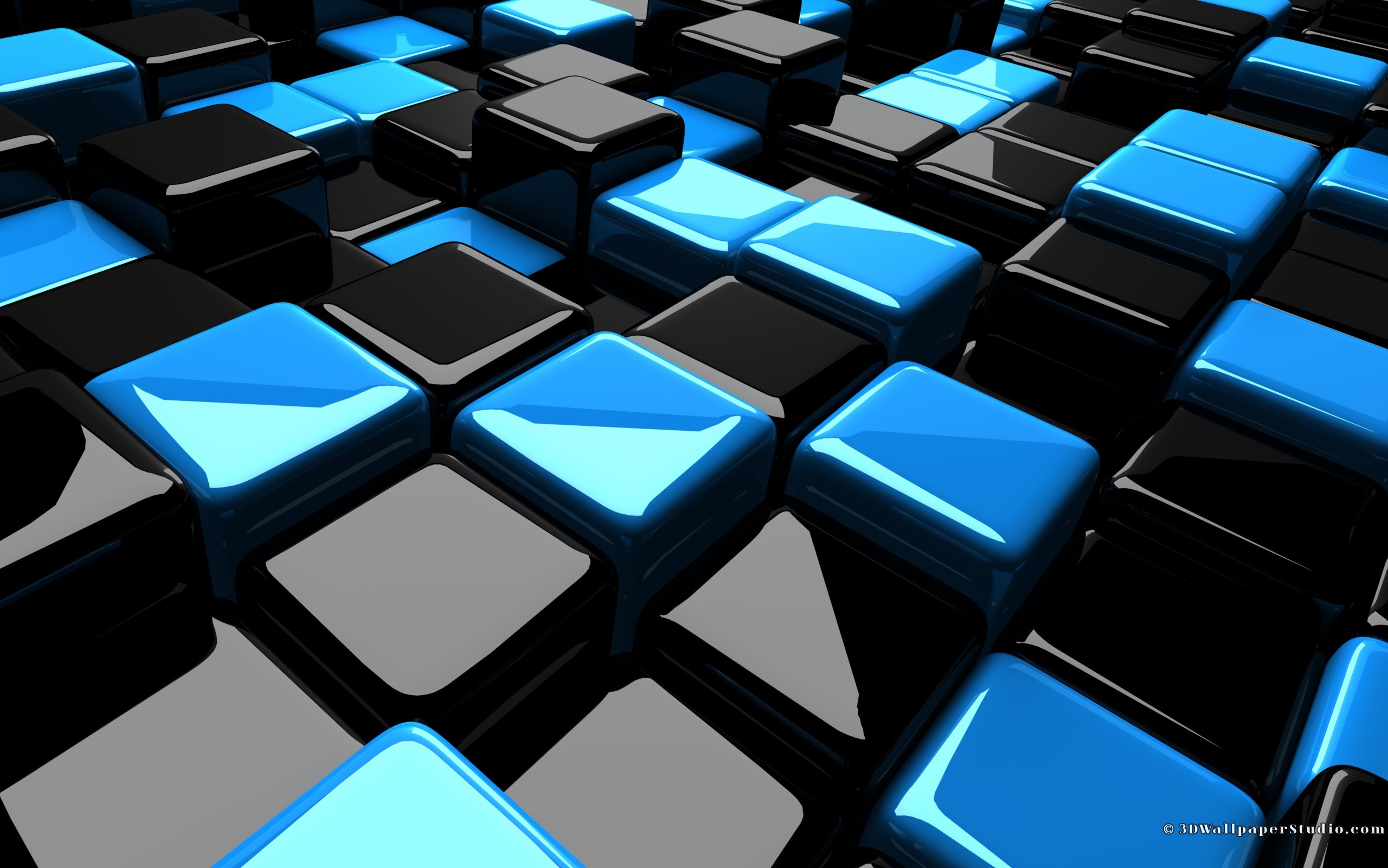 82 3d Cube Wallpapers On Wallpaperplay - Black And Blue Cube Background