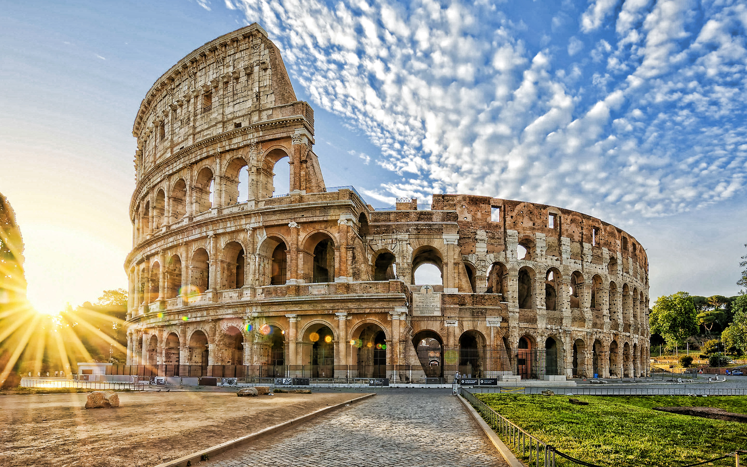 Colosseum, Rome, Morning, Sunrise, Flavian Amphitheatre, - Colosseum , HD Wallpaper & Backgrounds