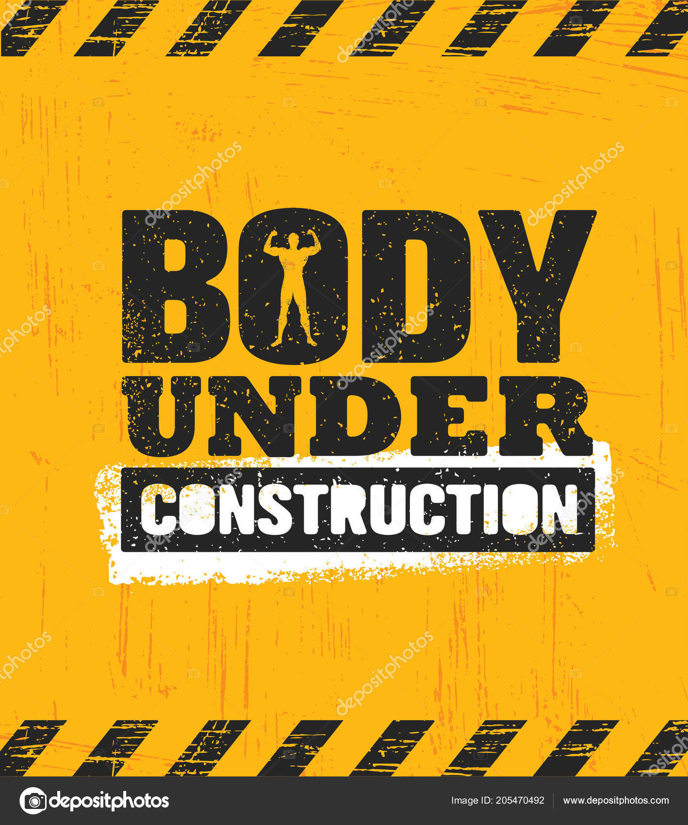 Body Construction Workout Fitness Gym Design Element - Body Under Construction , HD Wallpaper & Backgrounds