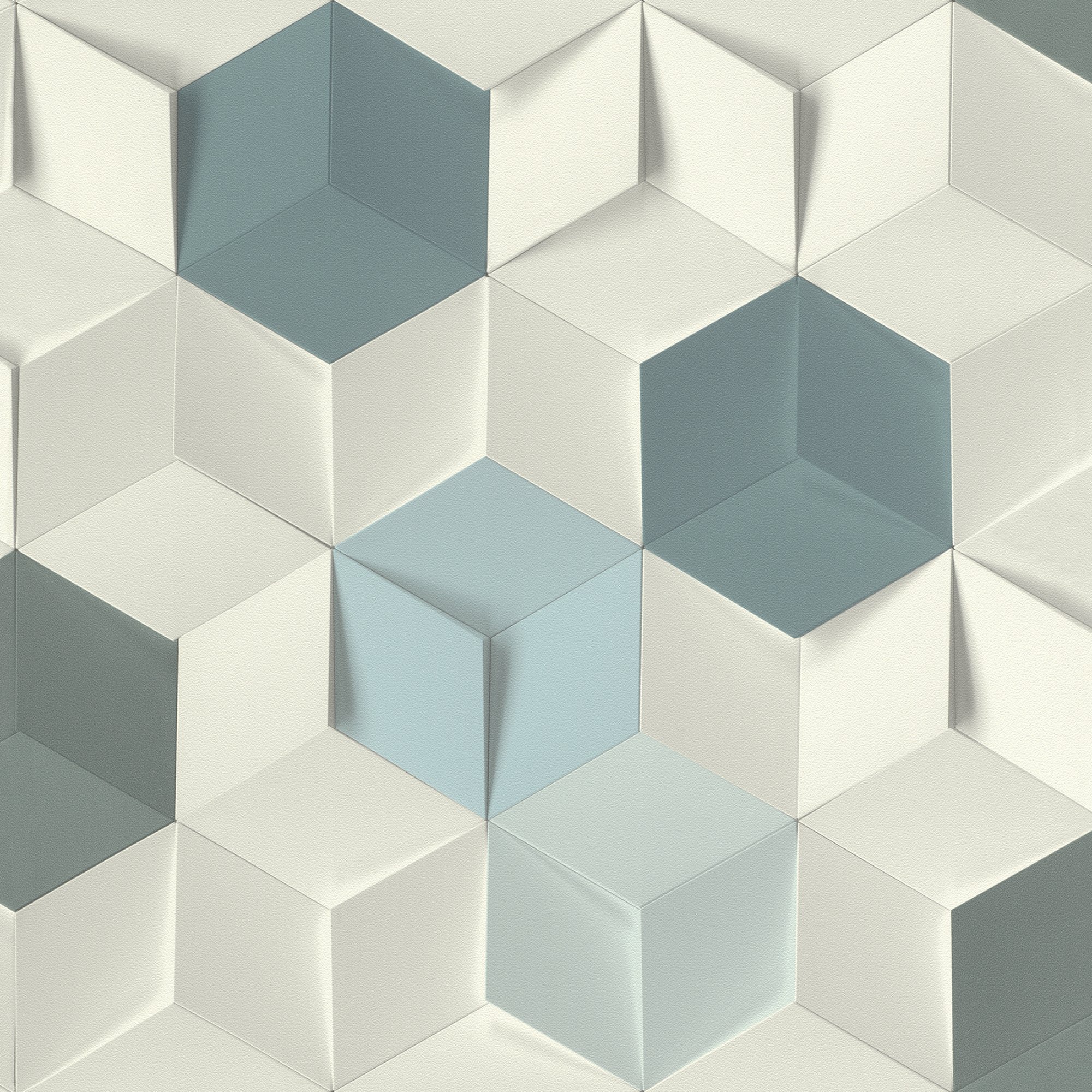 Catteau Multicolor Cube Wallpaper - Rasch Modern Art , HD Wallpaper & Backgrounds