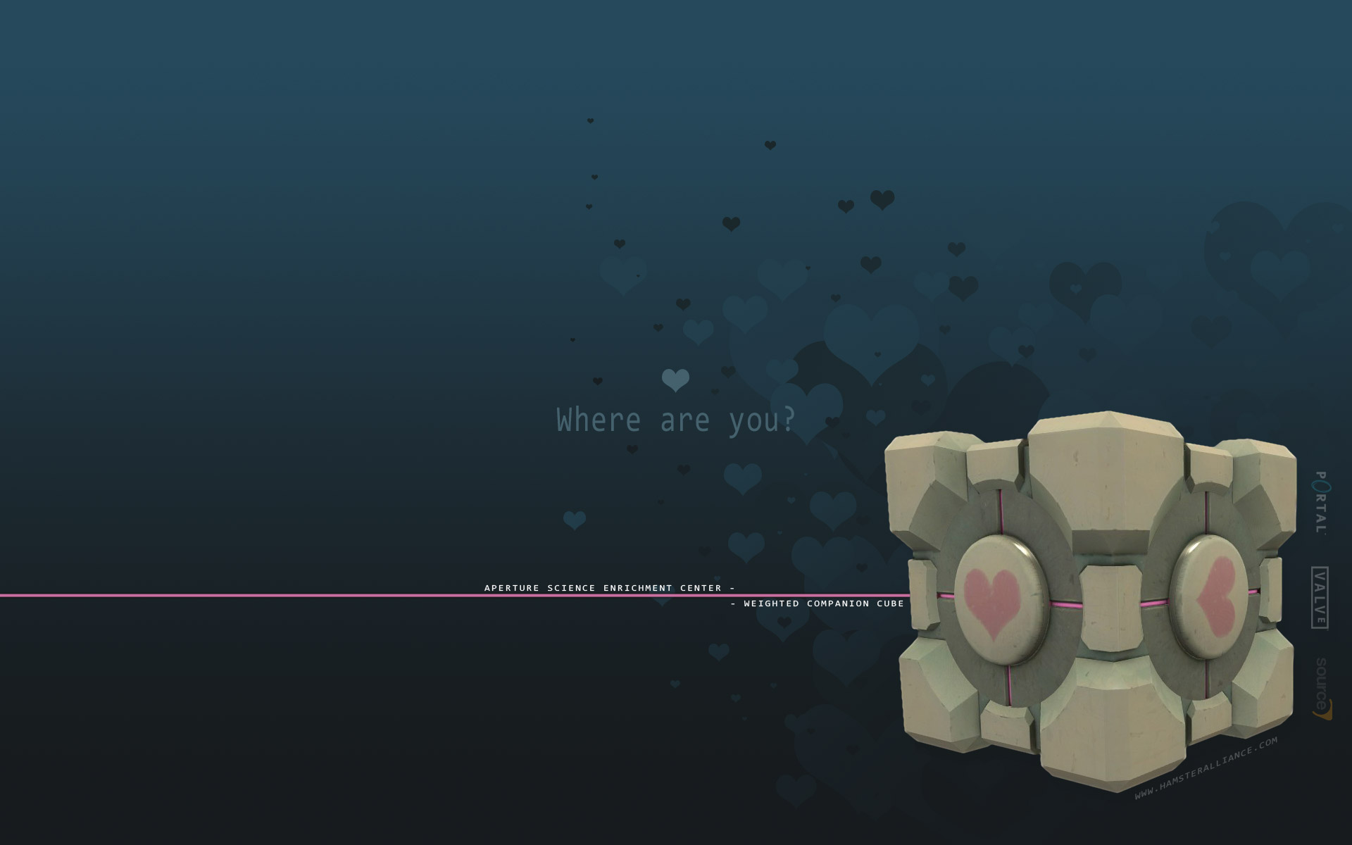 Weighted Companion Cube , HD Wallpaper & Backgrounds