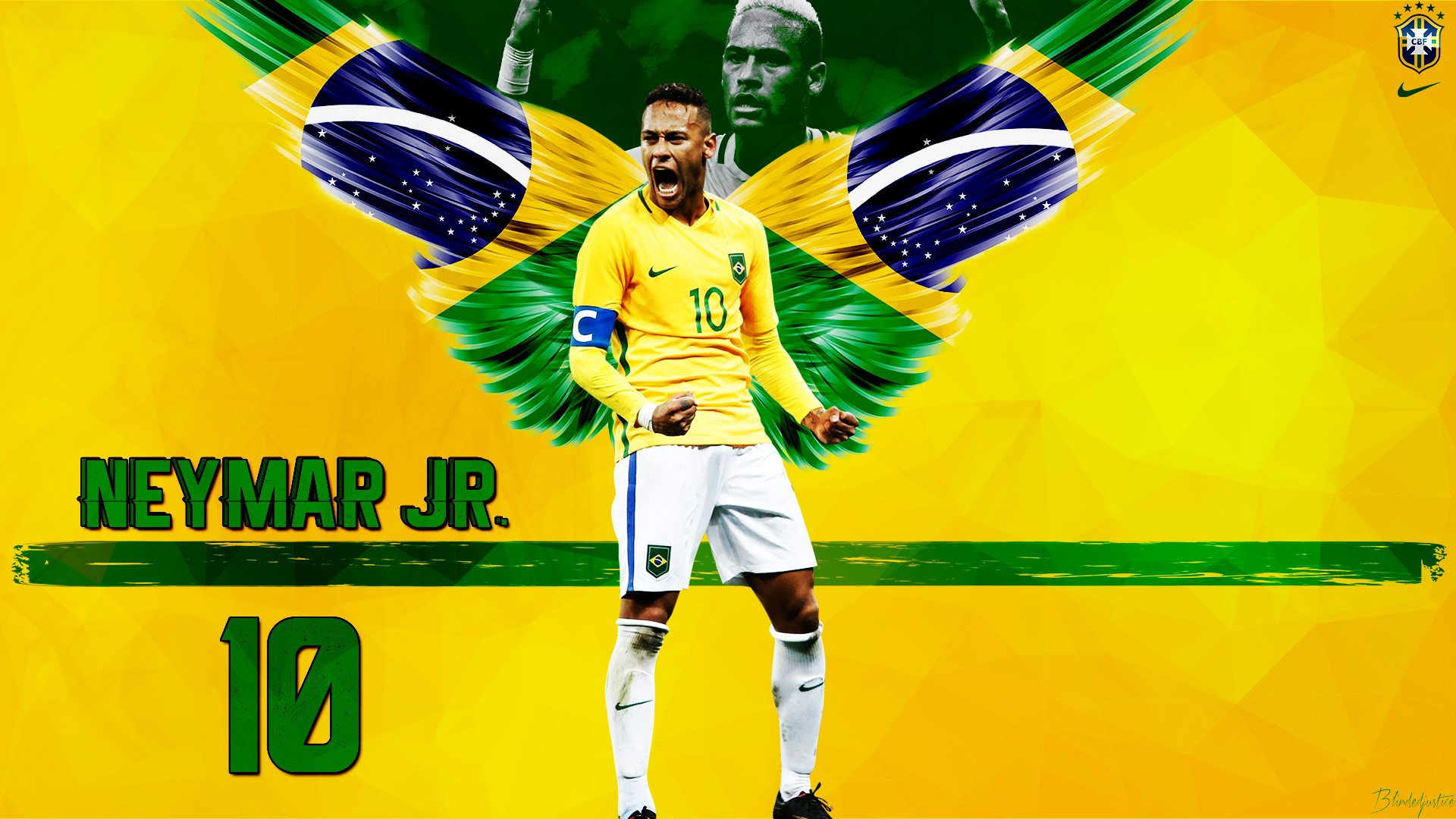 Neymar Brazil Wallpaper - Neymar Jr Brazil Wallpaper Hd , HD Wallpaper & Backgrounds