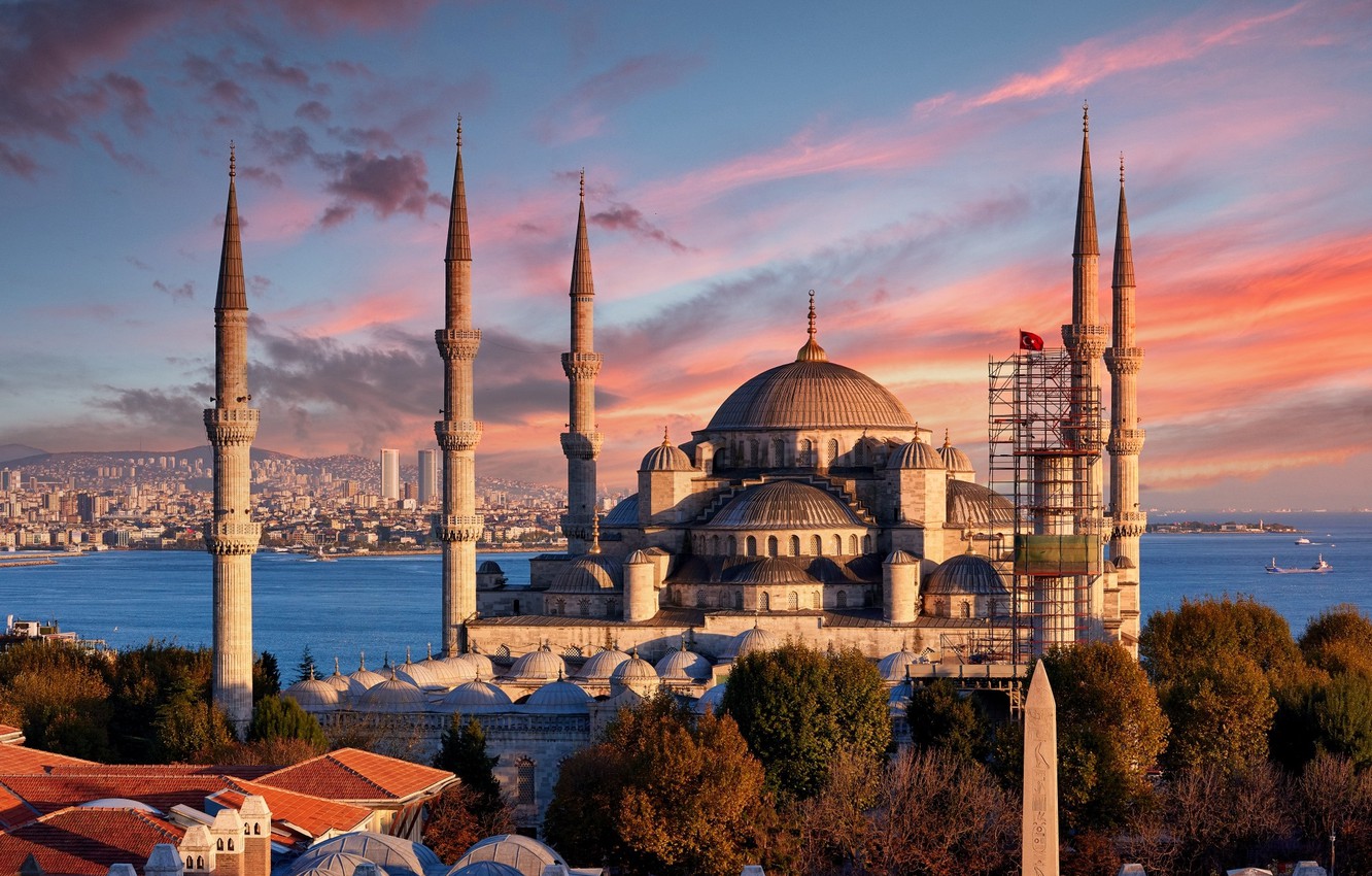 Photo Wallpaper Istanbul, Turkey, Sultanahmet - The Blue Mosque , HD Wallpaper & Backgrounds