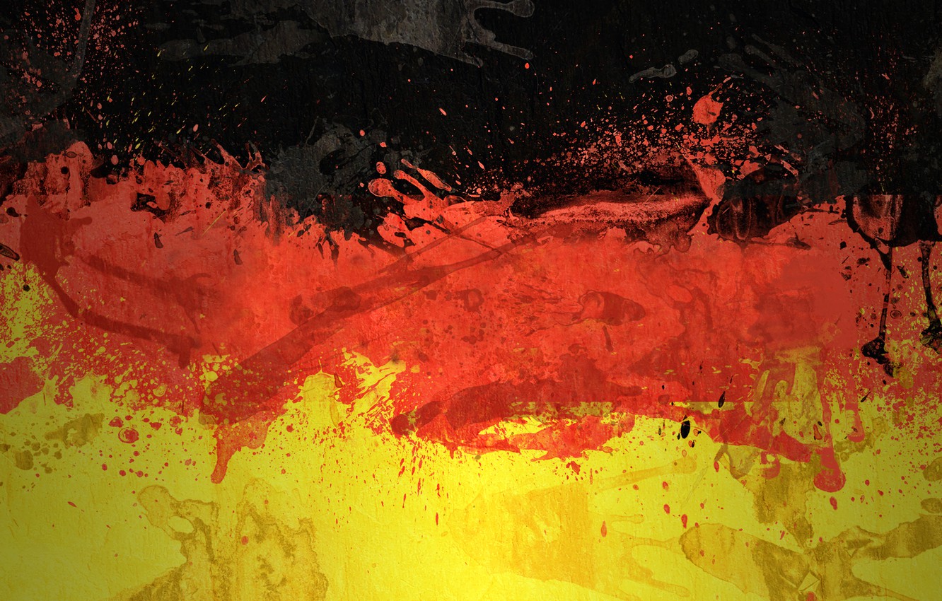 Photo Wallpaper Color, Paint, Germany, Flag, Flag, - German Backgrounds , HD Wallpaper & Backgrounds