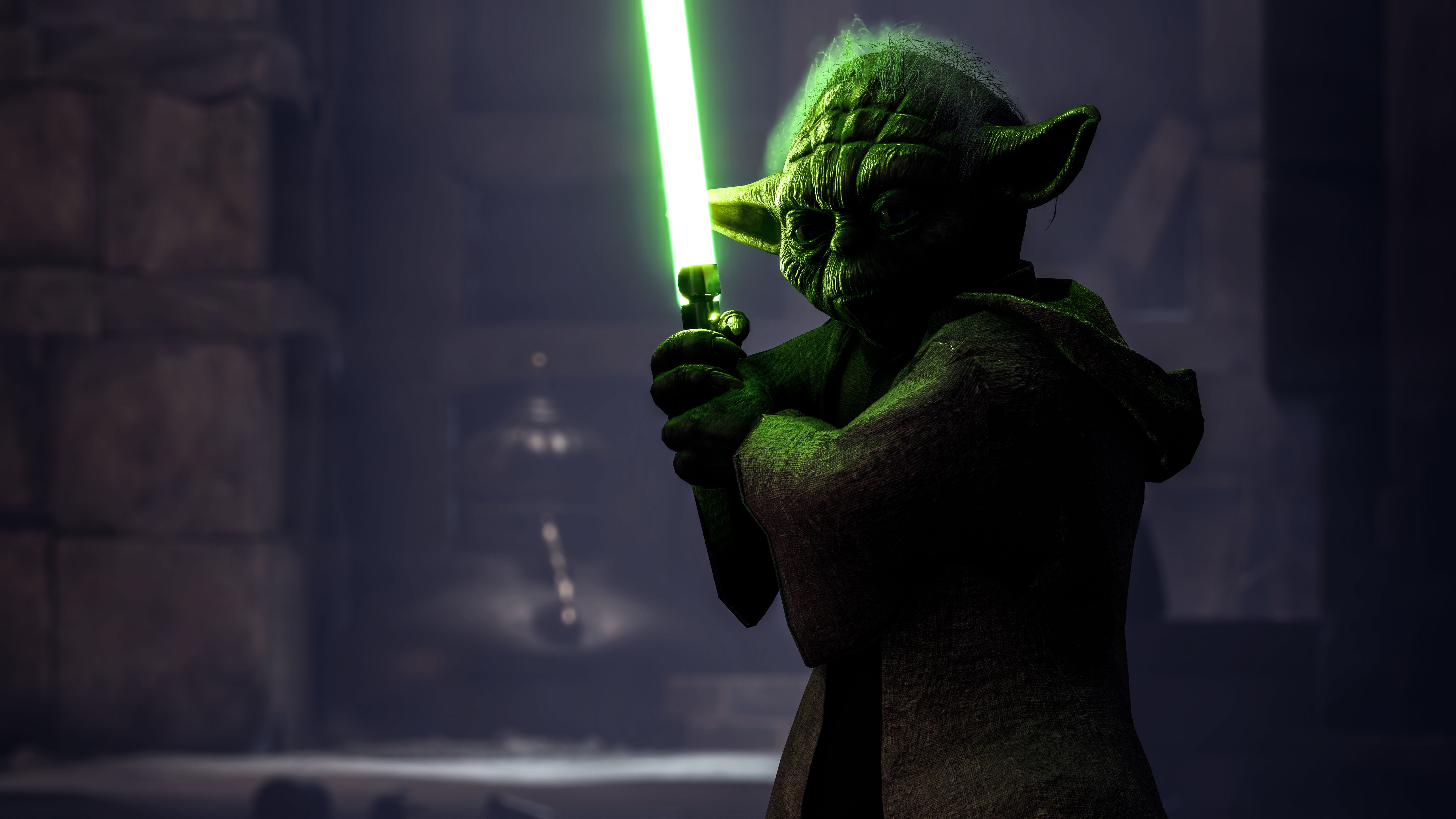 Yoda Star Wars Battelfront 2 8k 5k Hd 4k 
 Data-src - Star Wars Yoda 4k , HD Wallpaper & Backgrounds