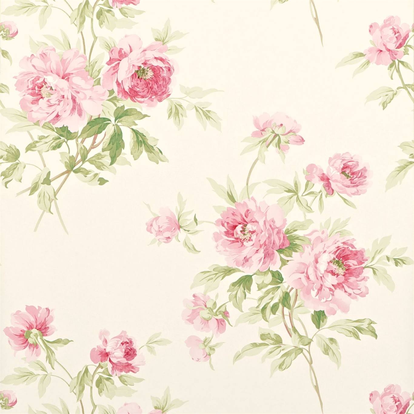Adele, A Wallpaper By Sanderson, Part Of The Caverley - Vintage Rose Wallpaper Uk , HD Wallpaper & Backgrounds