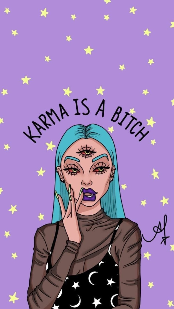 Karma, Wallpaper, And Art Image - Karma Is A Bitch Girl , HD Wallpaper & Backgrounds