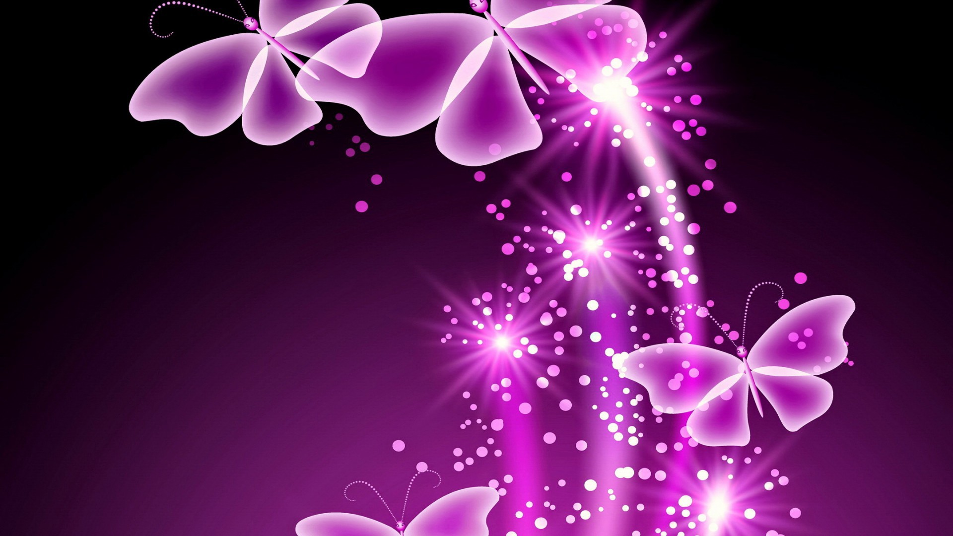 Shining Butterfly Wallpapers - Purple Butterfly Background Design , HD Wallpaper & Backgrounds