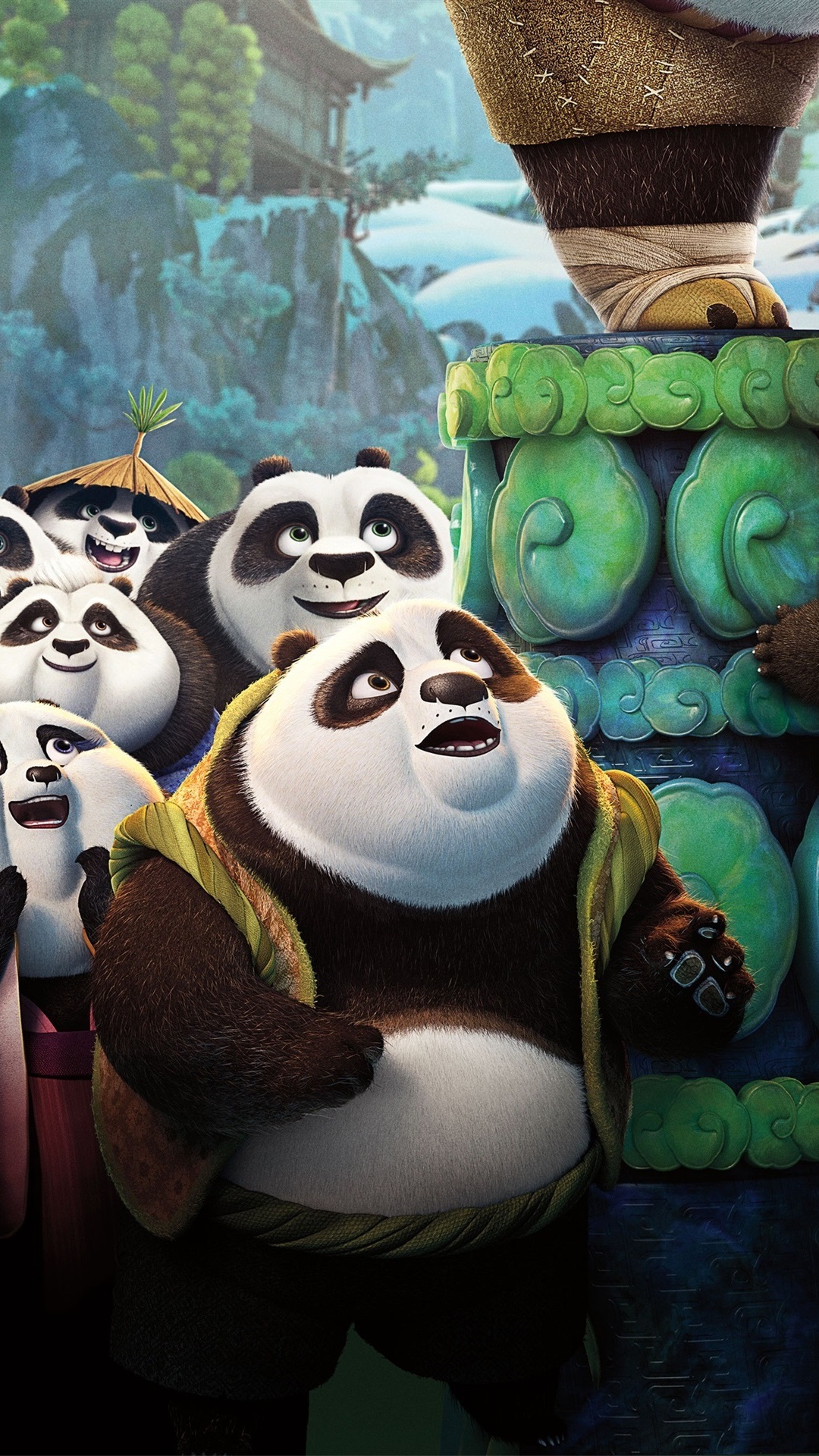 Iphone Wallpaper Kung Fu Panda 3, Panda Village Of - Kung Fu Panda Villagers , HD Wallpaper & Backgrounds