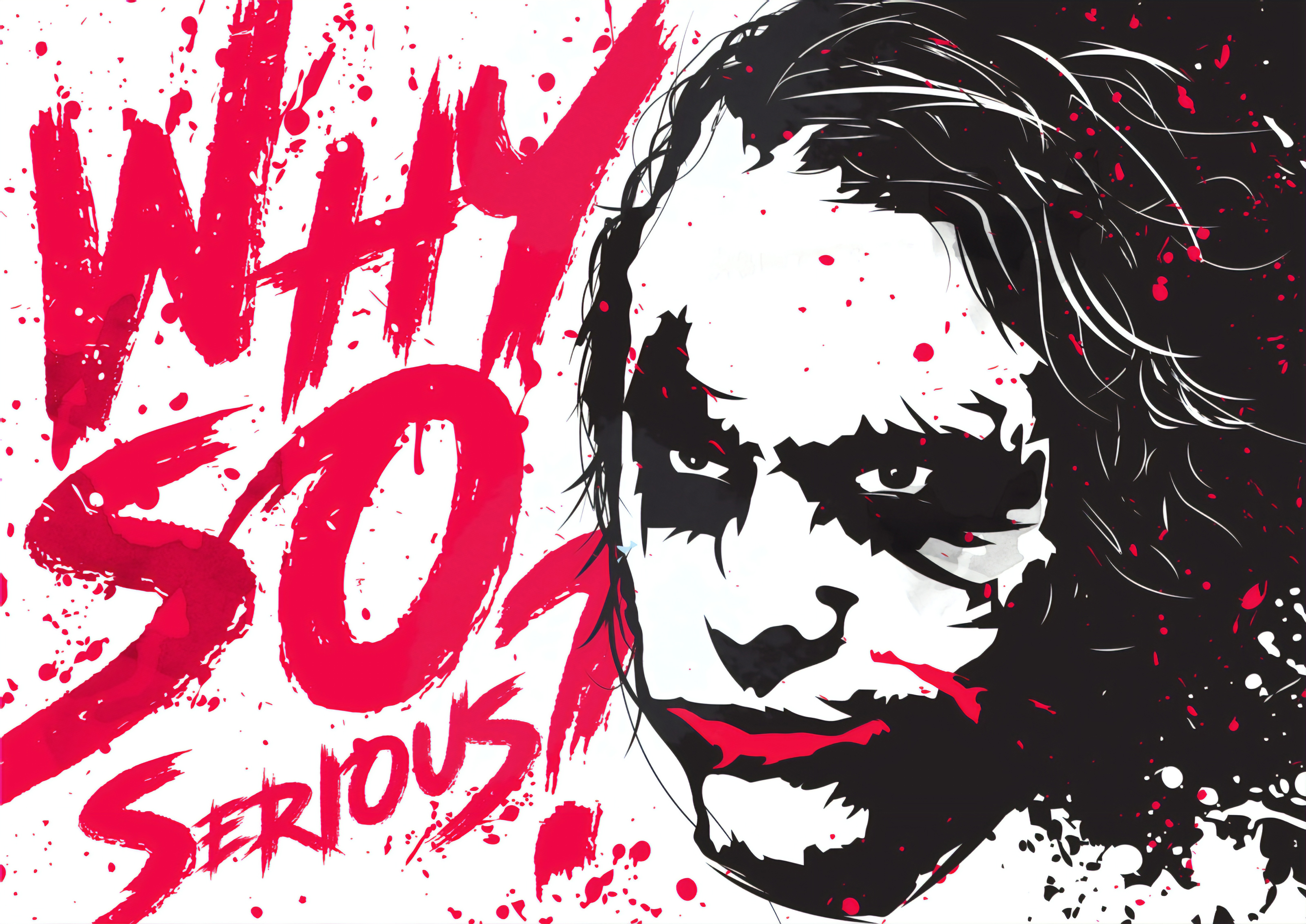 Joker Wallpaper Why So Serious - Joker Why So Serious Hd , HD Wallpaper & Backgrounds