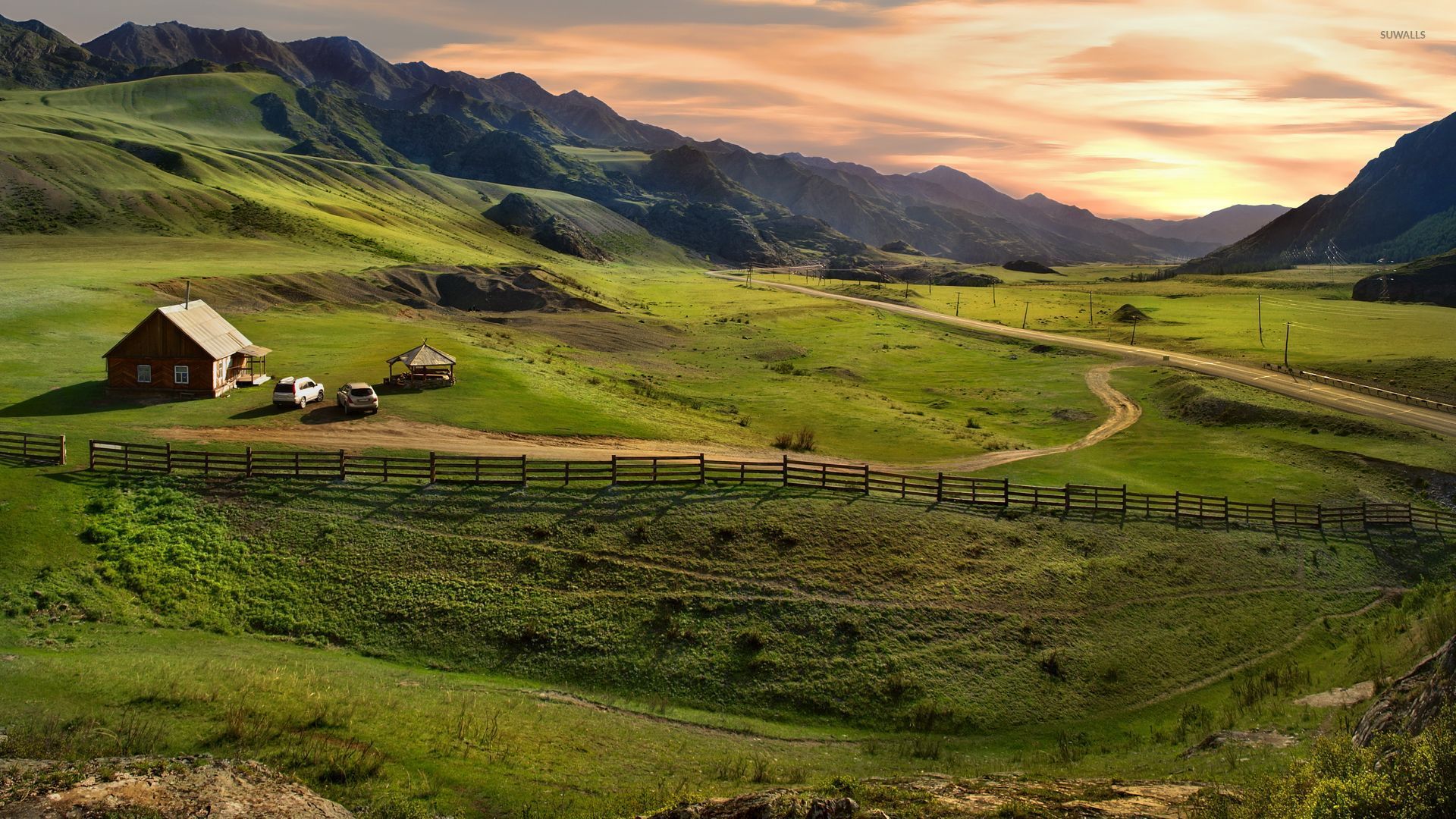 Cabin In A Field , HD Wallpaper & Backgrounds