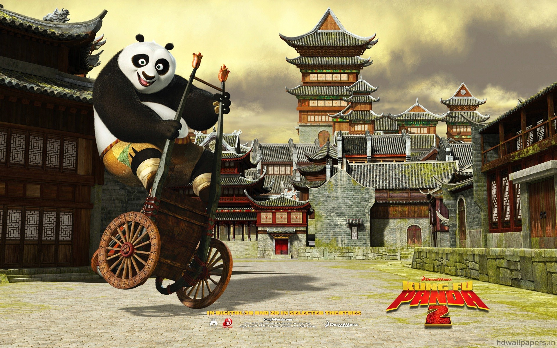 2011 Kung Fu Panda - Kung Fu Panda Town , HD Wallpaper & Backgrounds